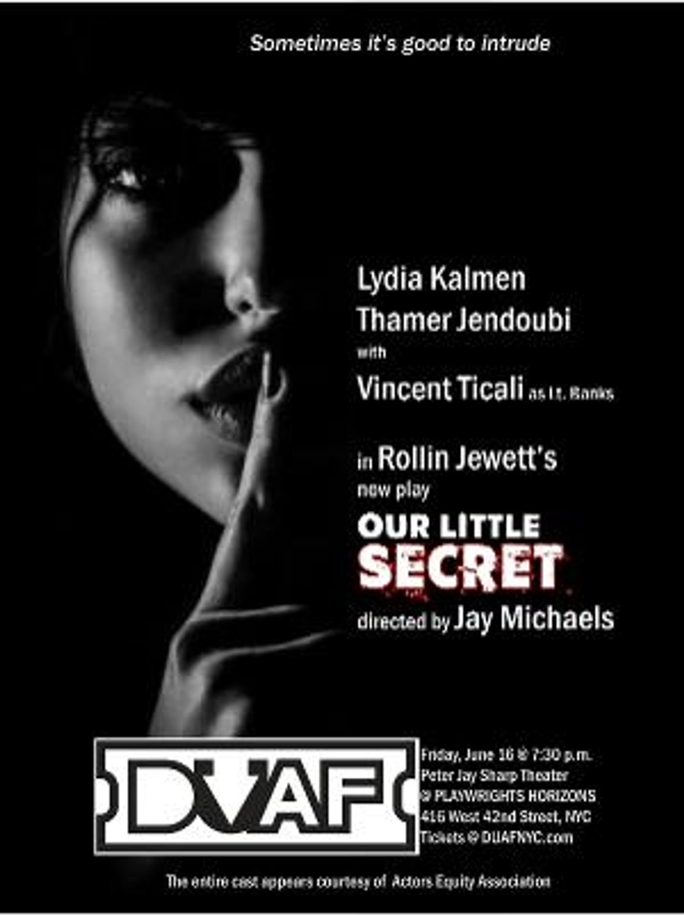 OUR LITTLE SECRET to Premiere At Playwrights Horizons in June  Image