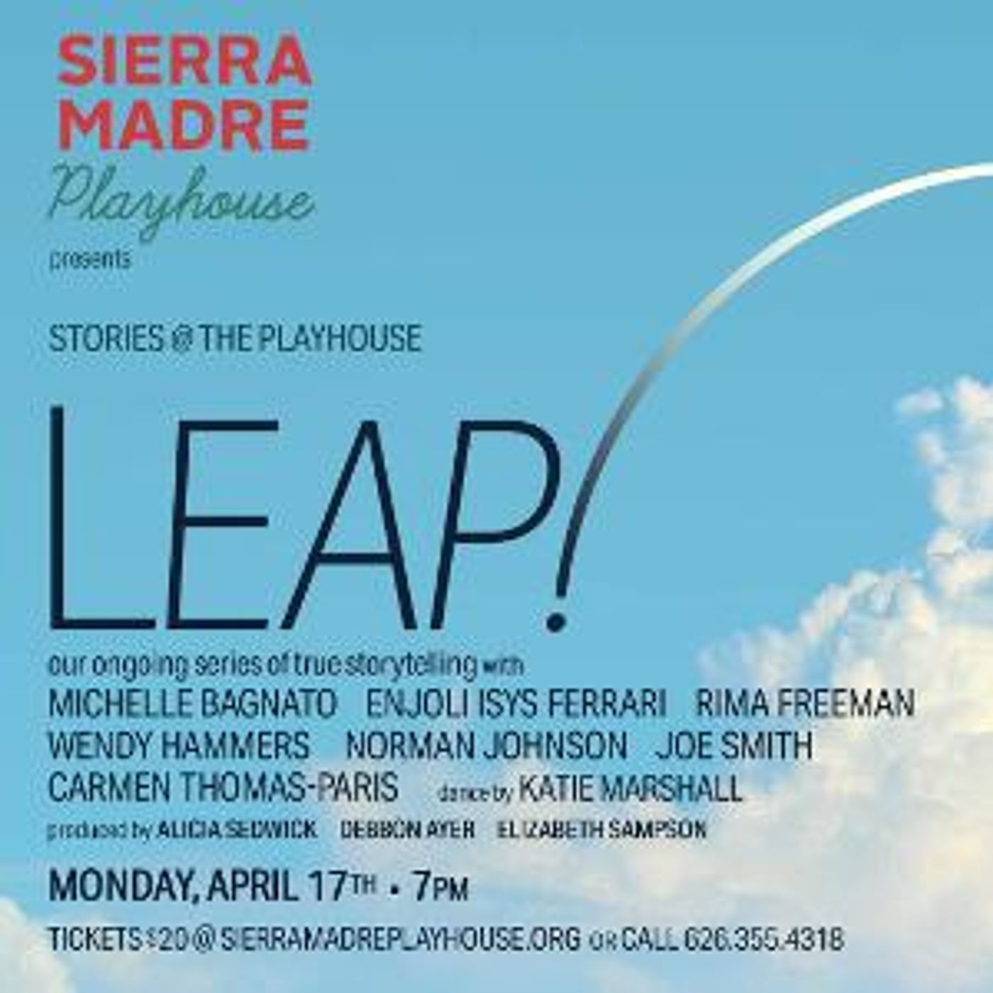 Sierra Madre Playhouse to Present STORIES @ THE PLAYHOUSE: LEAP! This Month  Image