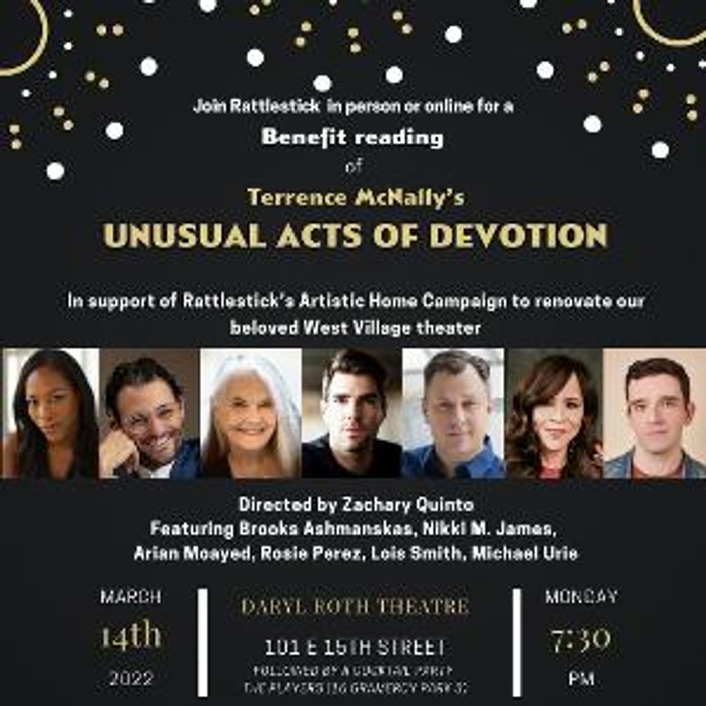 Brooks Ashmanskas, Nikki M. James, Rosie Perez & More to Star in UNUSUAL ACTS OF DEVOTION Reading  Image