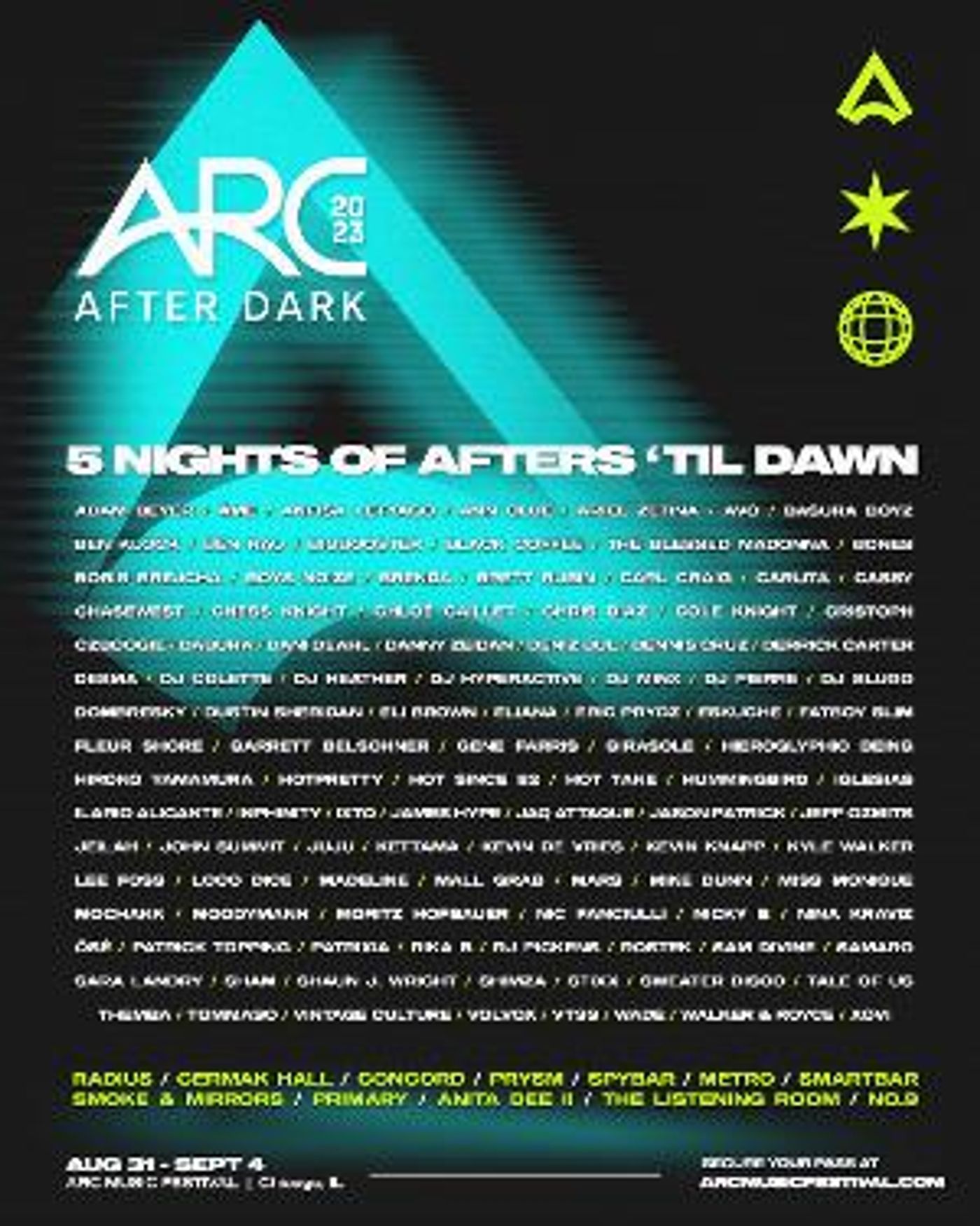 ARC Music Festival Announces After Dark Afterparty Lineups For 2023 Edition  Image