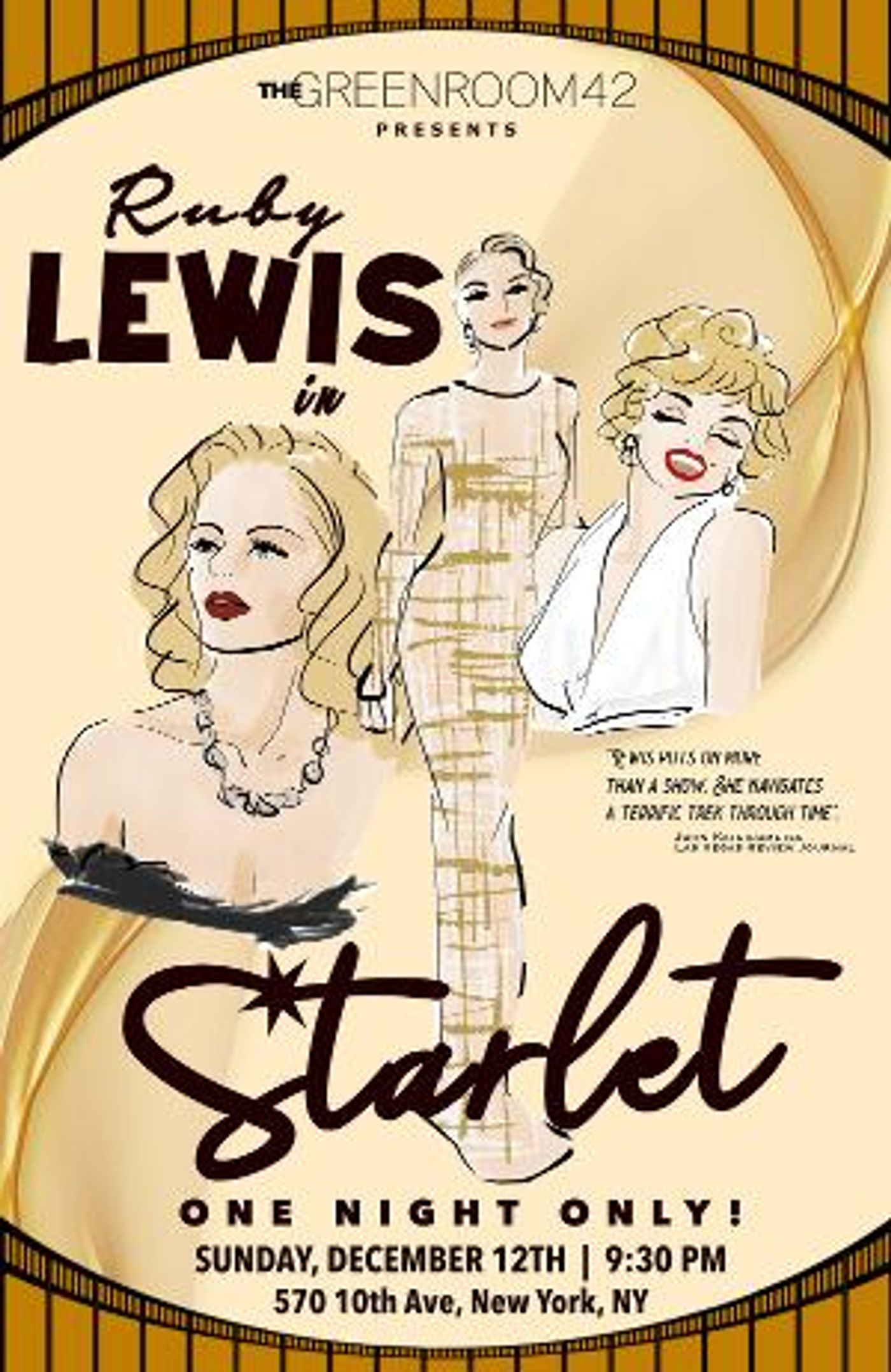 Ruby Lewis to Bring One-Woman Show STARLET to The Green Room 42  Image