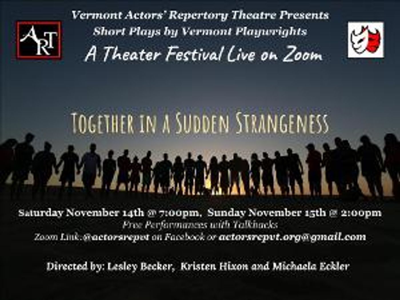Vermont Actors' Repertory Theatre Presents A November Zoom Play Festival  Image