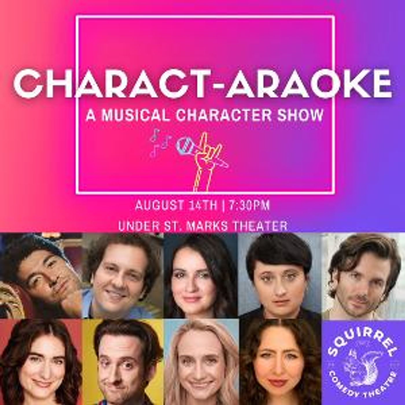 CHARACT-ARAOKE Returns To The Squirrel Theater This Month  Image