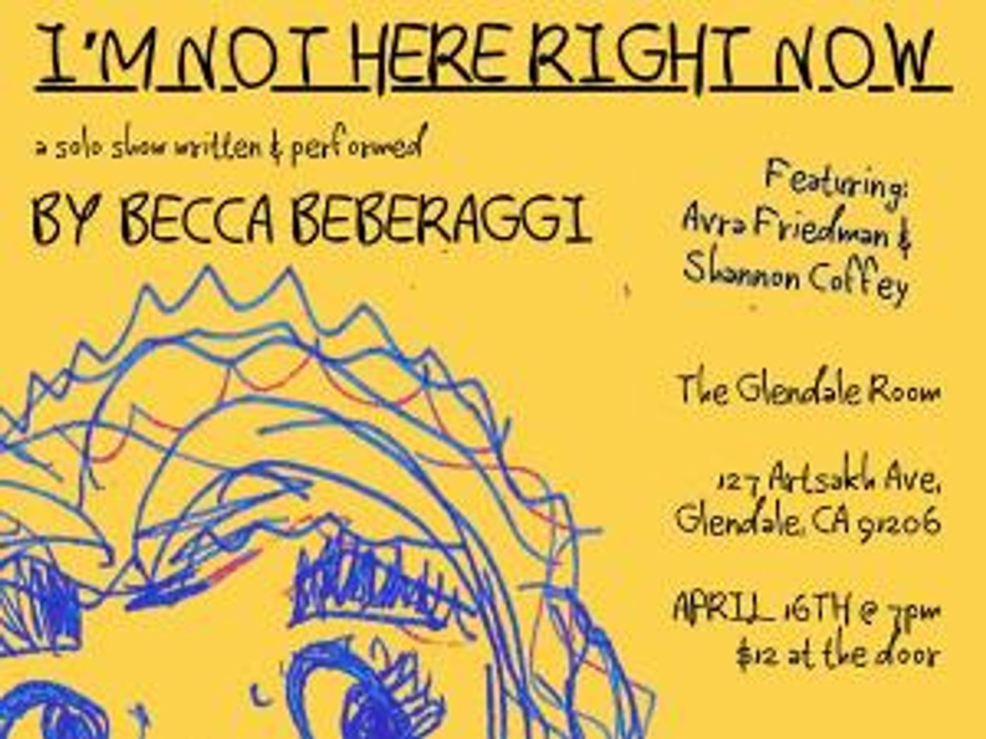 Los Angeles Comedian Brings Dark Comedy I'M NOT HERE RIGHT NOW To The Glendale Room This April  Image