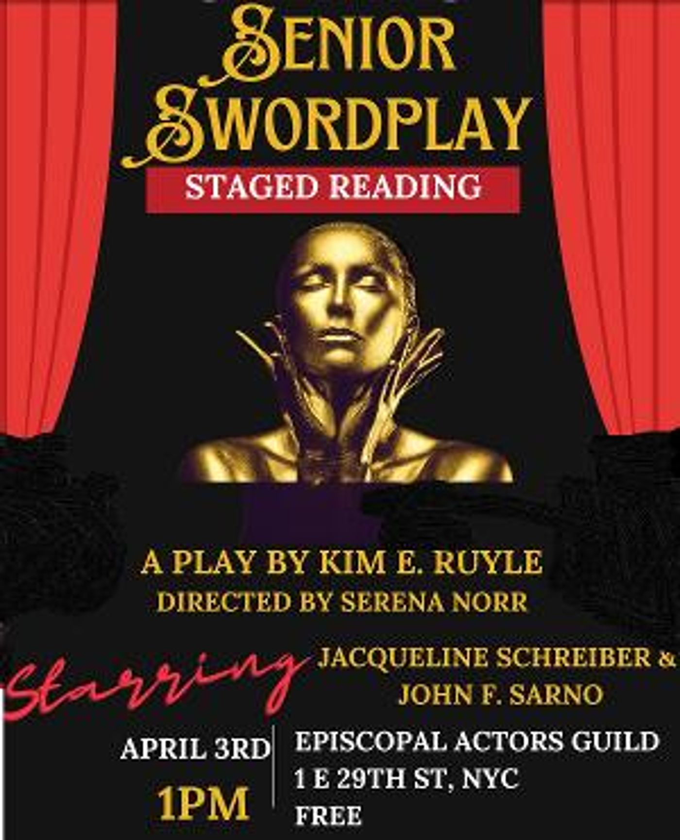 Staged Reading of SENIOR SWORDPLAY Comes to Episcopal Actors' Guild This Weekend  Image