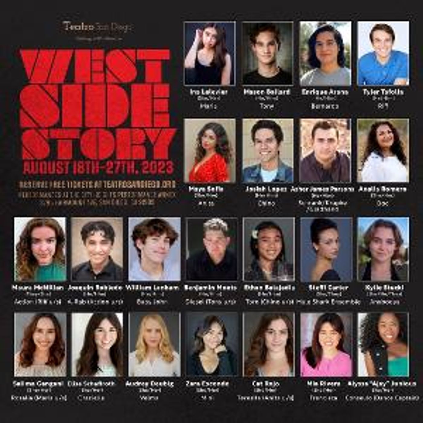 Teatro San Diego Releases Casting For WEST SIDE STORY  Image