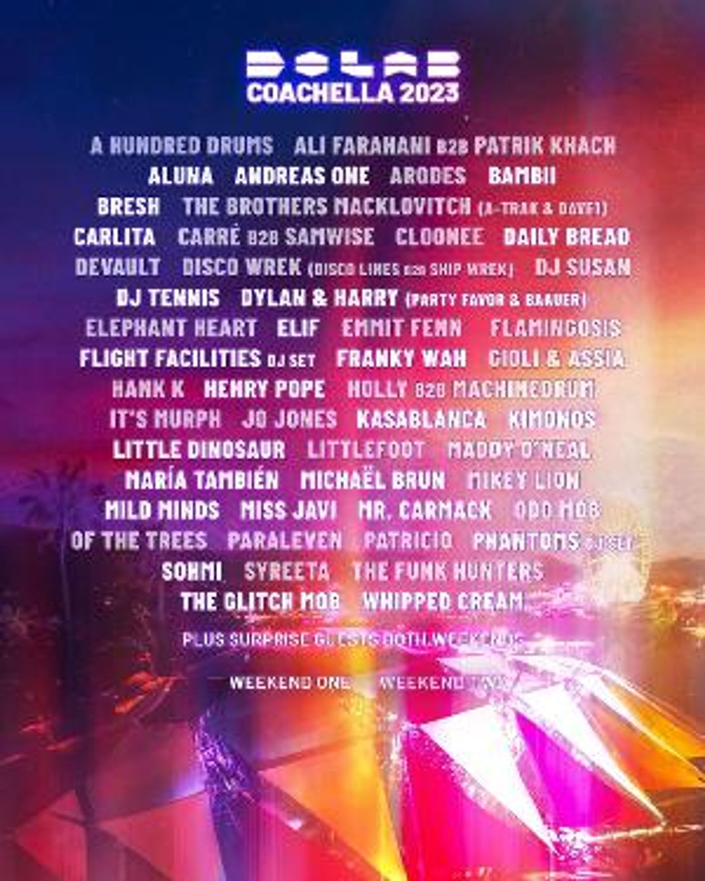 Do LaB Unveils Artist Lineup For 2023 Stage At Coachella Valley Music And Arts Festival  Image