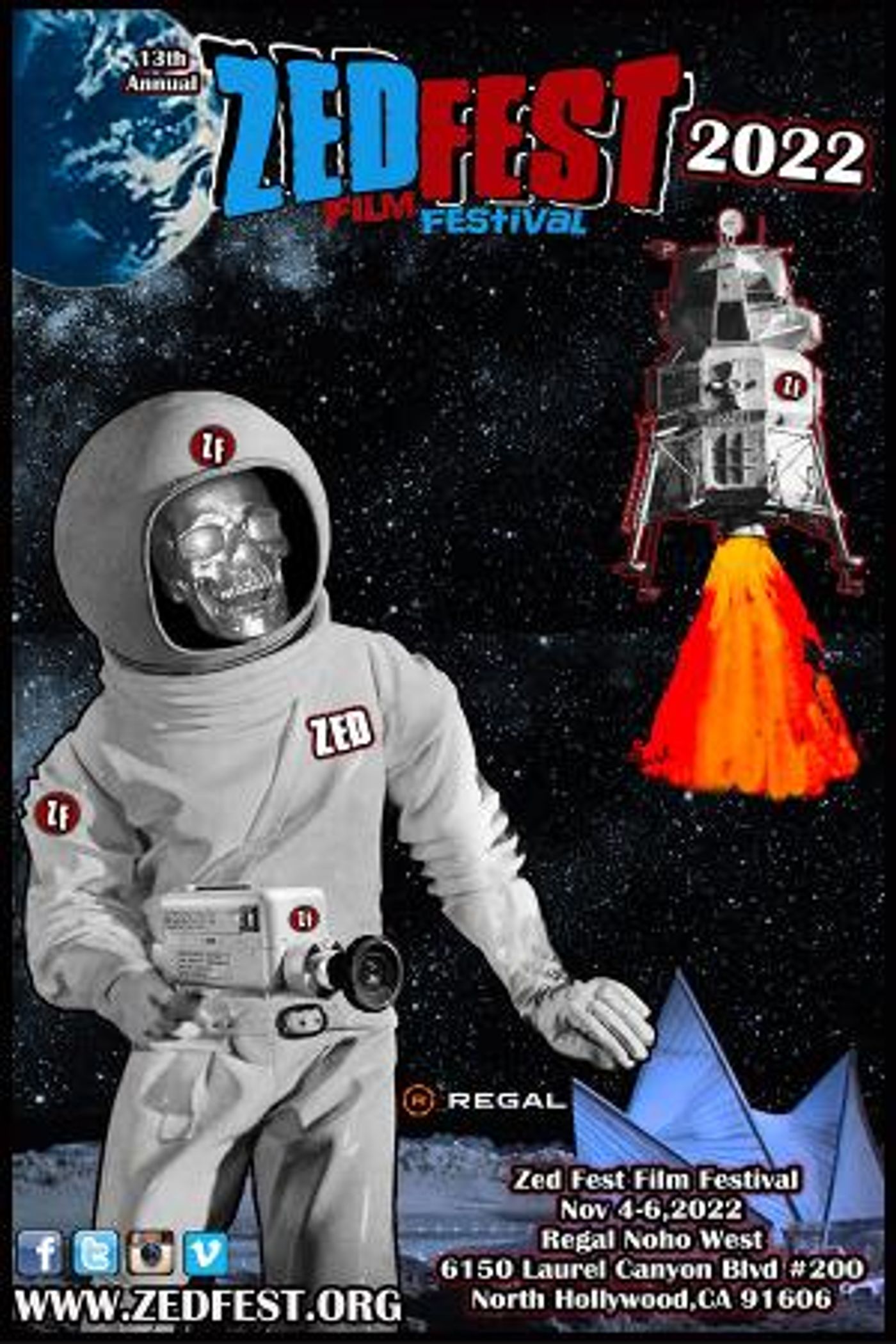 13th Annual ZED FEST Film Festival Opens November 4, 2022 At The Regal Noho West  Image