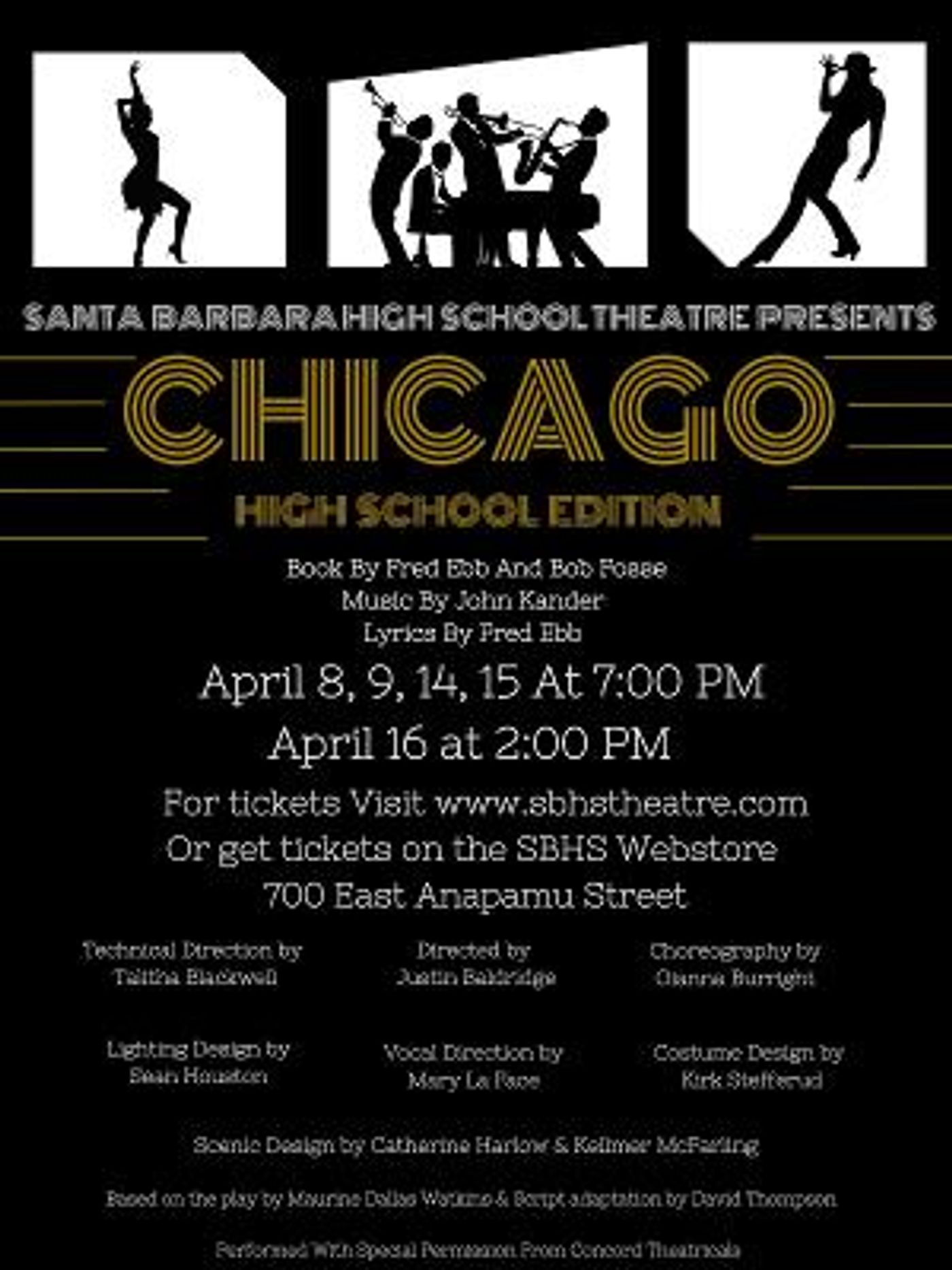 Santa Barbara High School Theatre to Present CHICAGO  Image