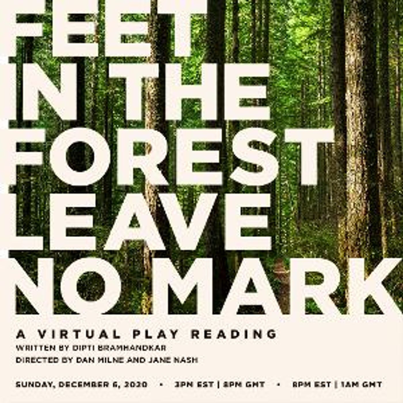 Live Virtual Reading of FEET IN THE FOREST LEAVE NO MARK to be Presented in December  Image