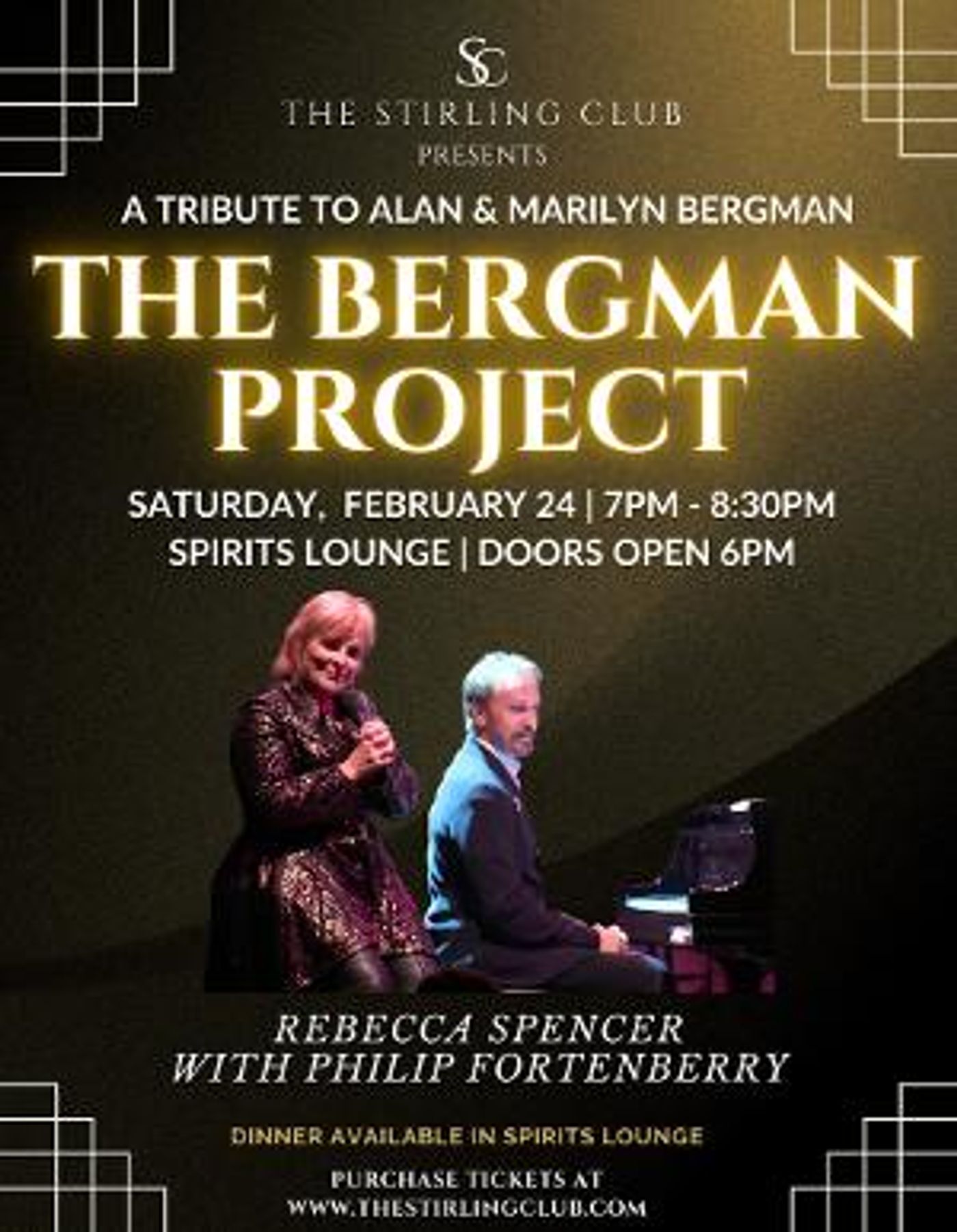 Rebecca Spencer And Philip Fortenberry To Debut New Concert THE BERGMAN PROJECT at The Stirling Club  Image