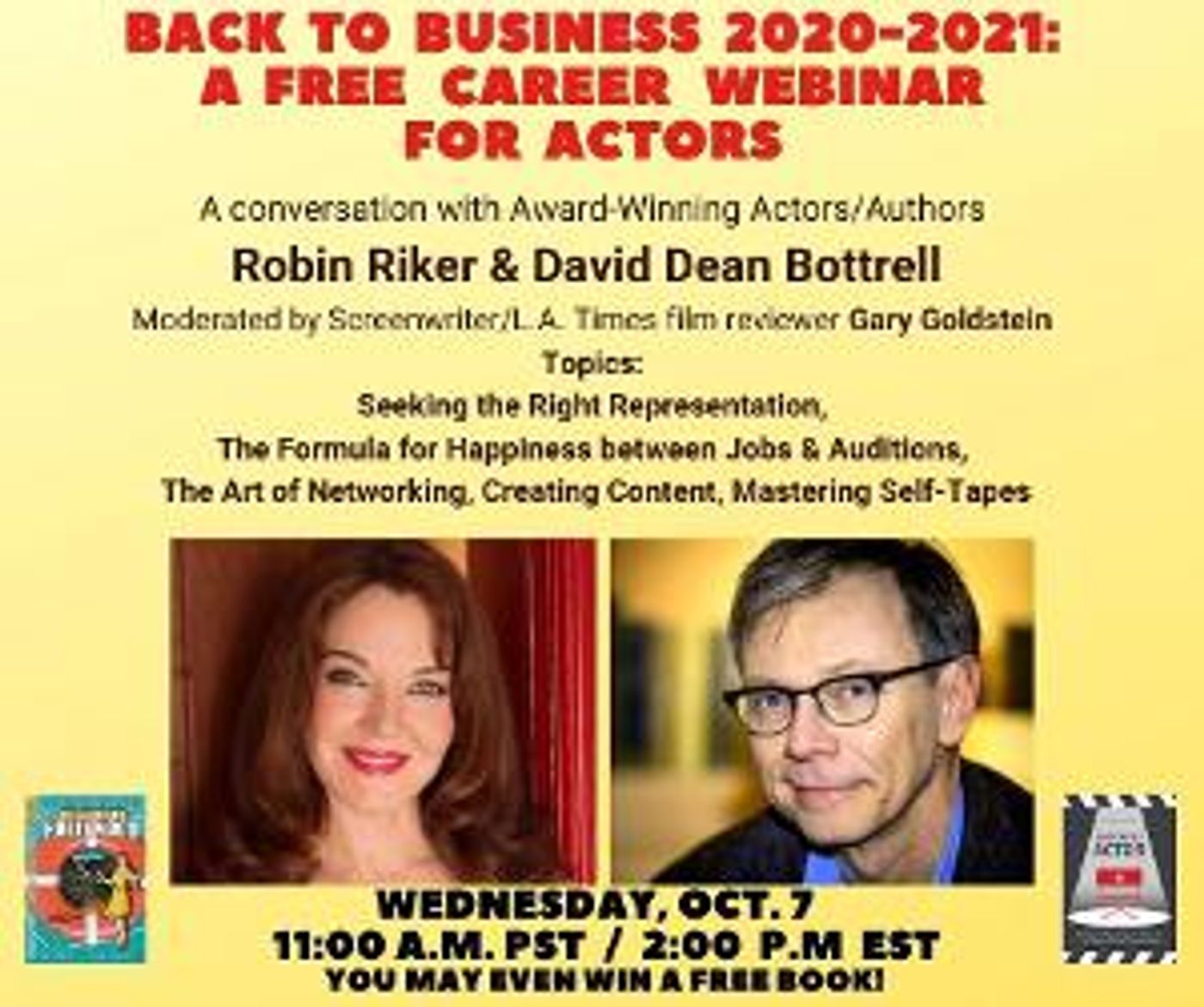 Robin Riker And David Dean Bottrell Host Free Career Webinar For Actors  Image