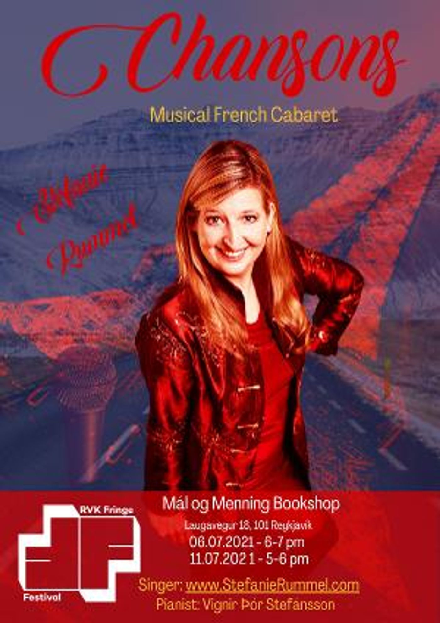 Stefanie Rummel Presents CHANSONS at the Reykjavik Fringe Festival in Iceland  Image