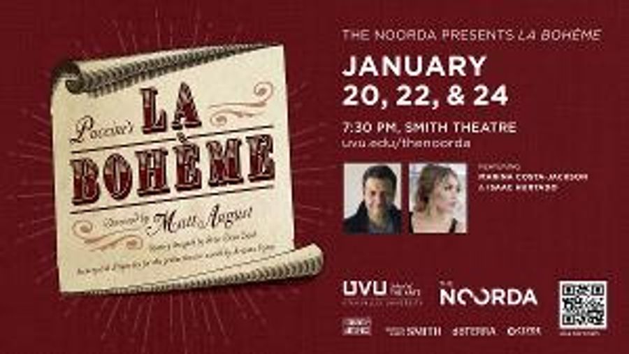 LA BOHÈME Announced At The Noorda Center For The Performing Arts Image