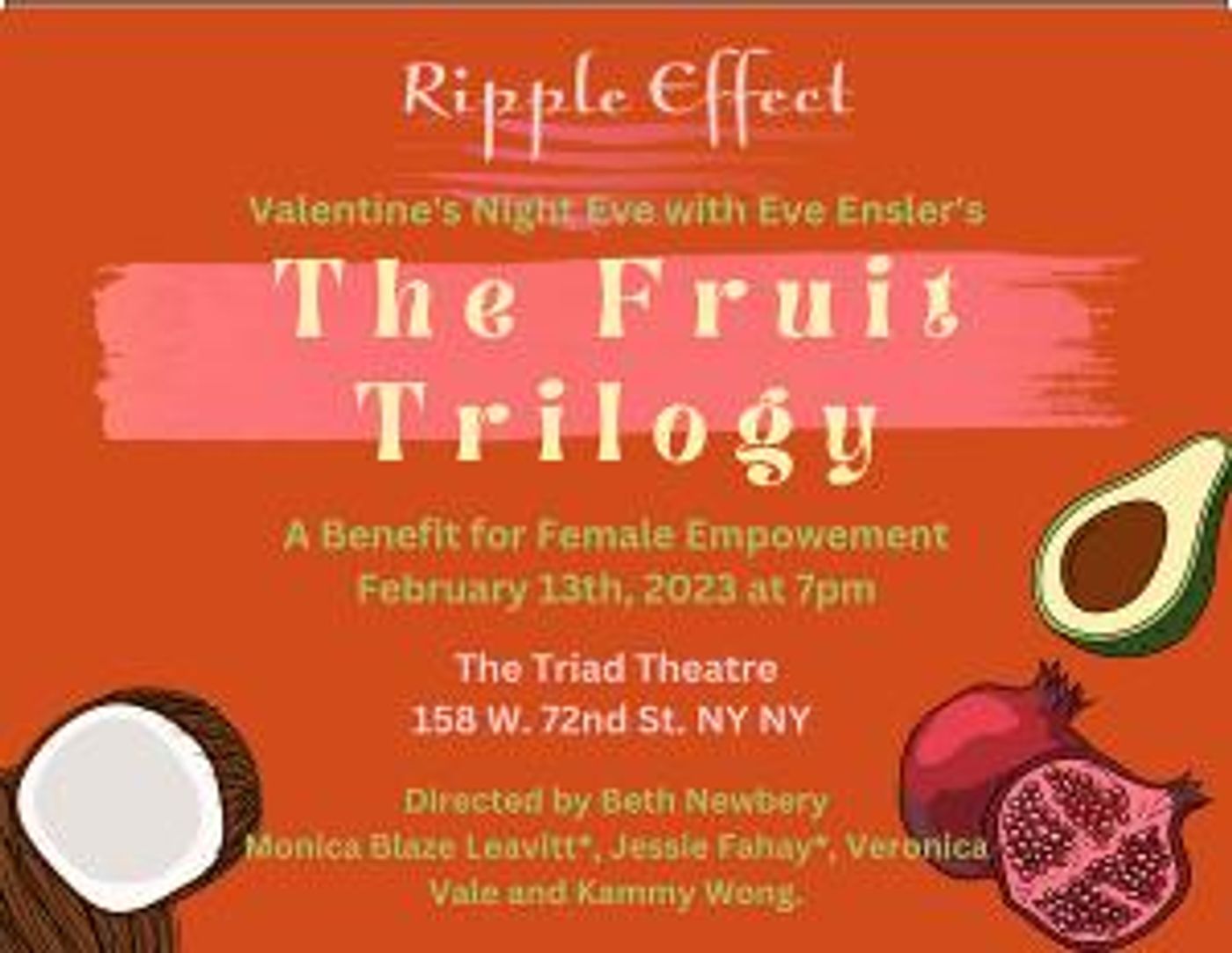 Eve Ensler And Ripple Effect Artists Premiere New Works In February At Triad Theater  Image