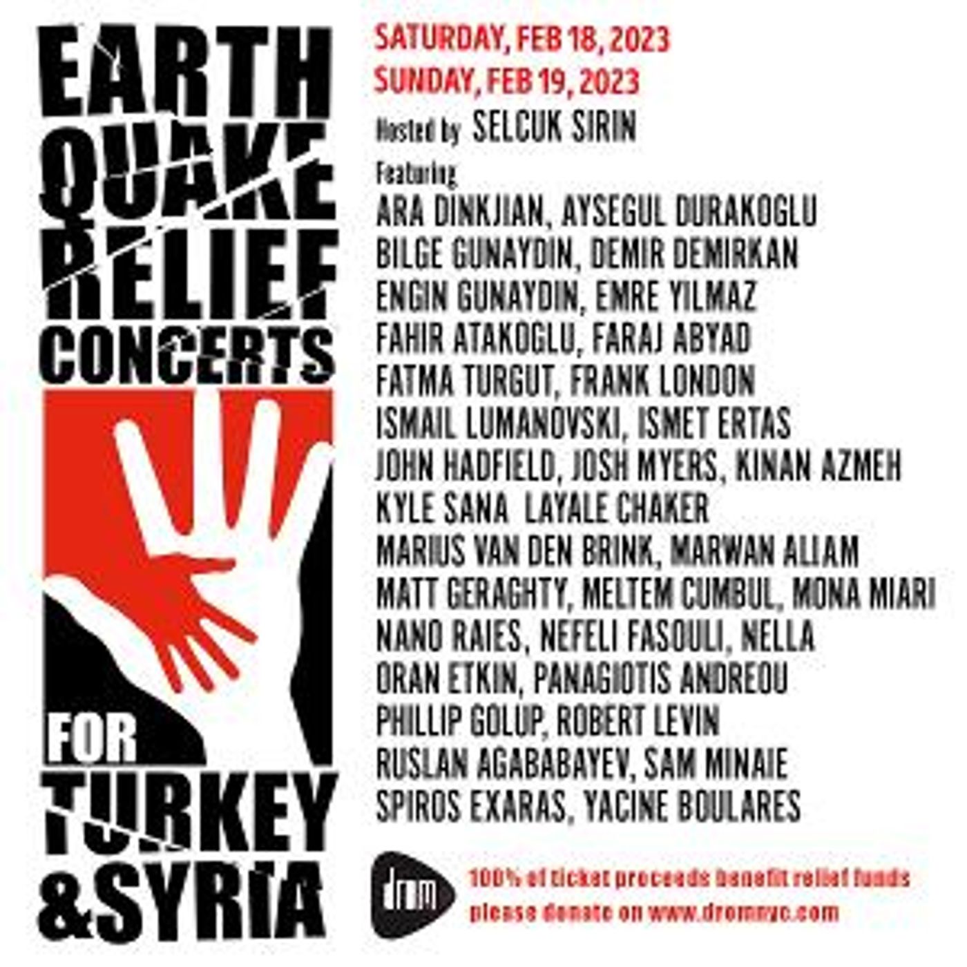 NYC Venue DROM to Host Earthquake Relief Concerts for Turkey and Syria  Image