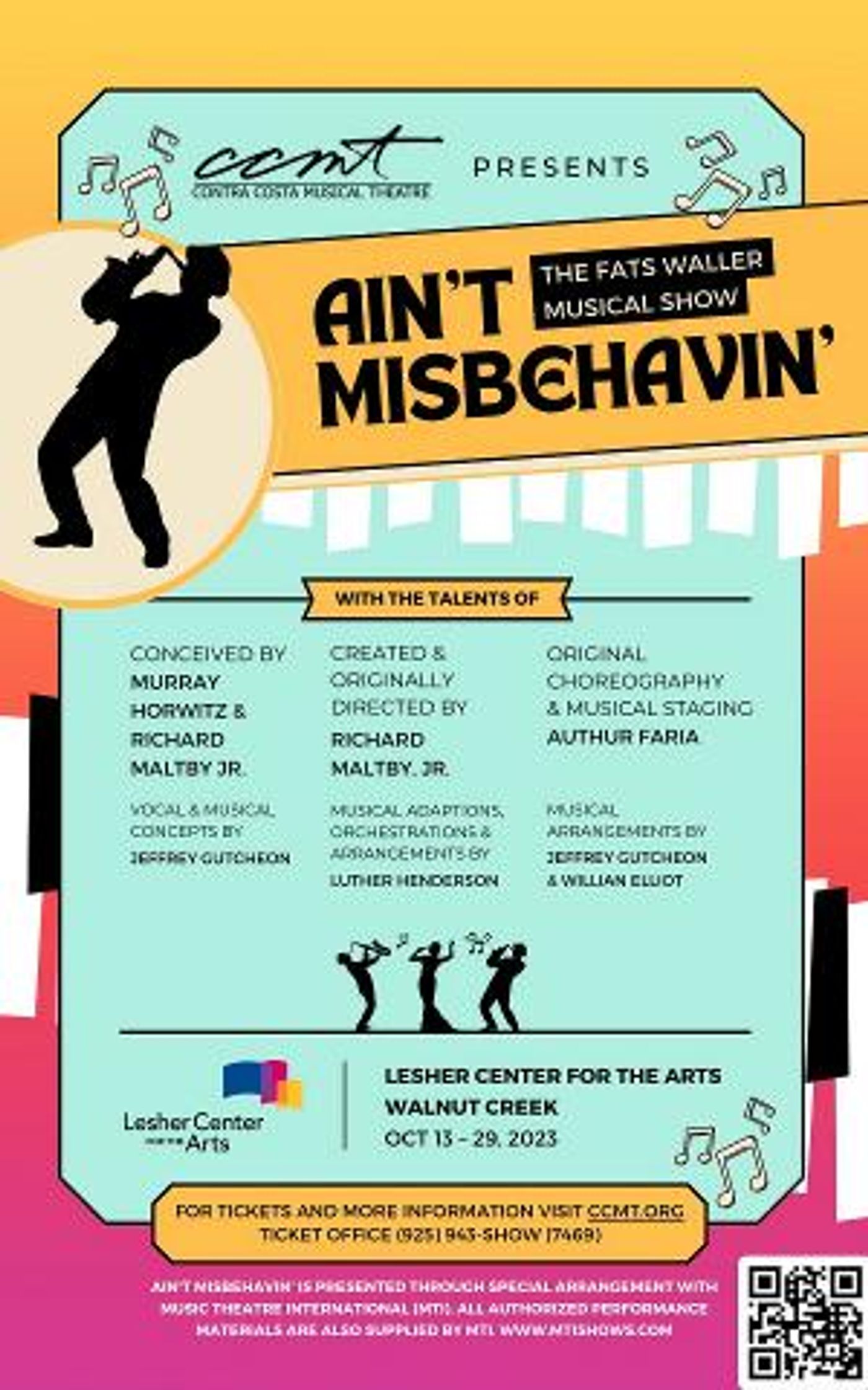 Cast Set For AIN'T MISBEHAVIN At The Lesher Center for the Arts  Image