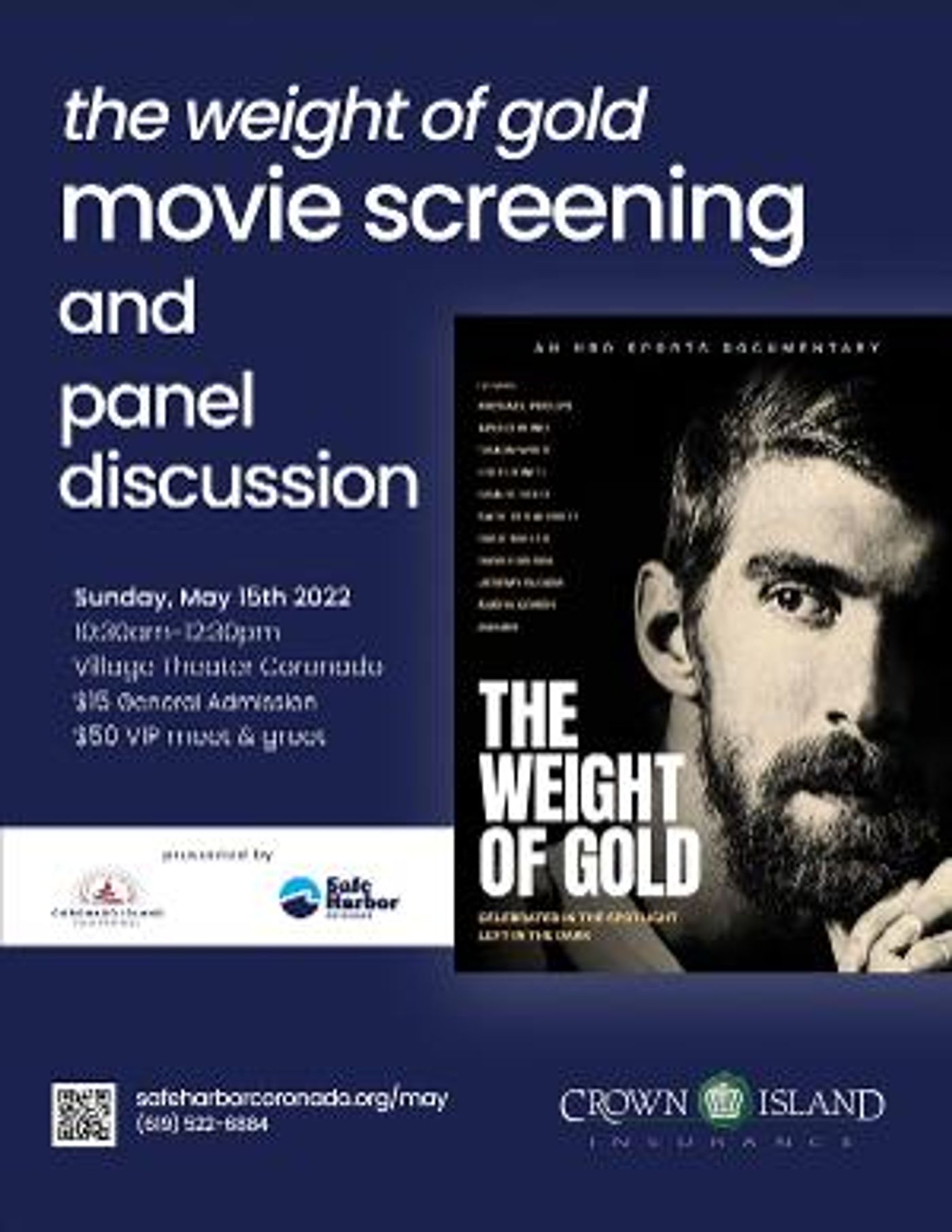 CIFF And Safe Harbor Coronado Present THE WEIGHT OF GOLD From HBO As Part Of May Mental Health Awareness  Image