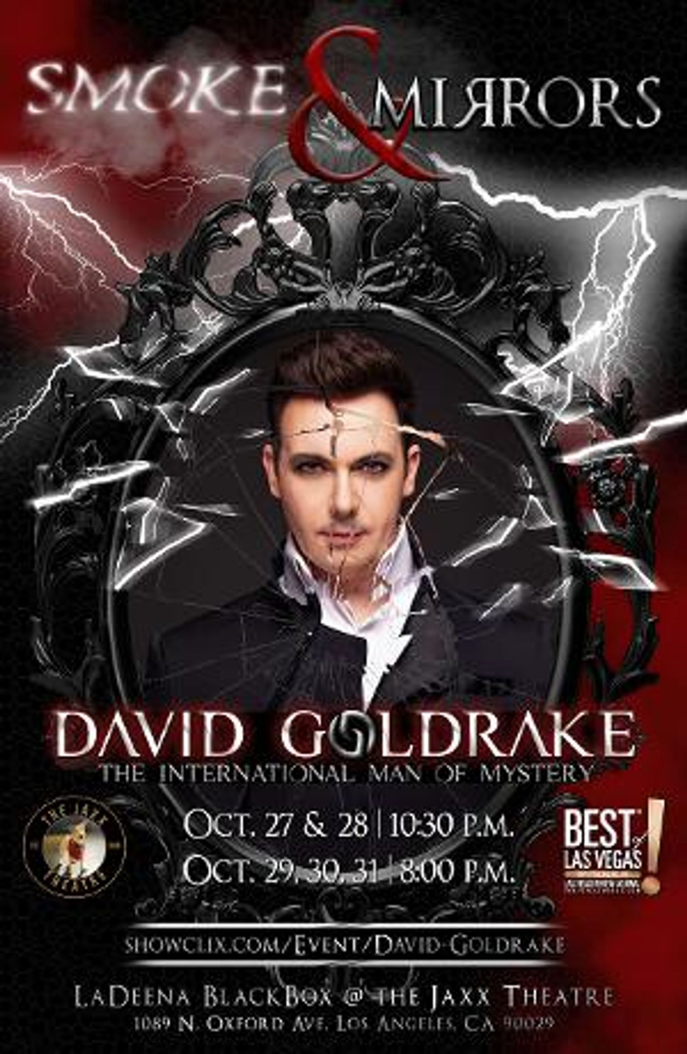 Spooky Spectacle Awaits: Jaxx Theatricals And David Goldrake Present SMOKE & MIRRORS  Image