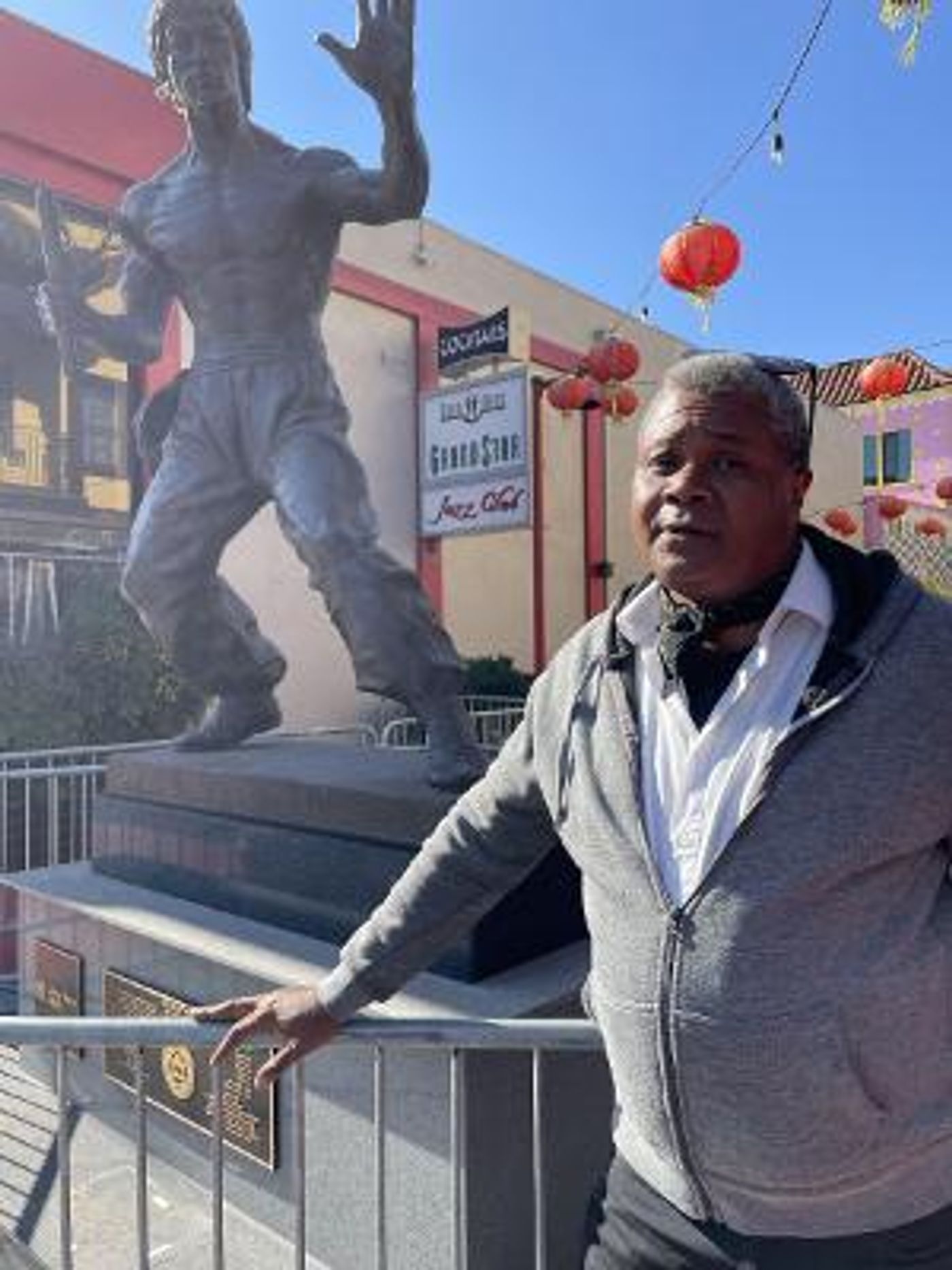 Video: Darryl Maximilian Robinson Delivers Poe's 'El Dorado' At The Bruce Lee Statue  Image