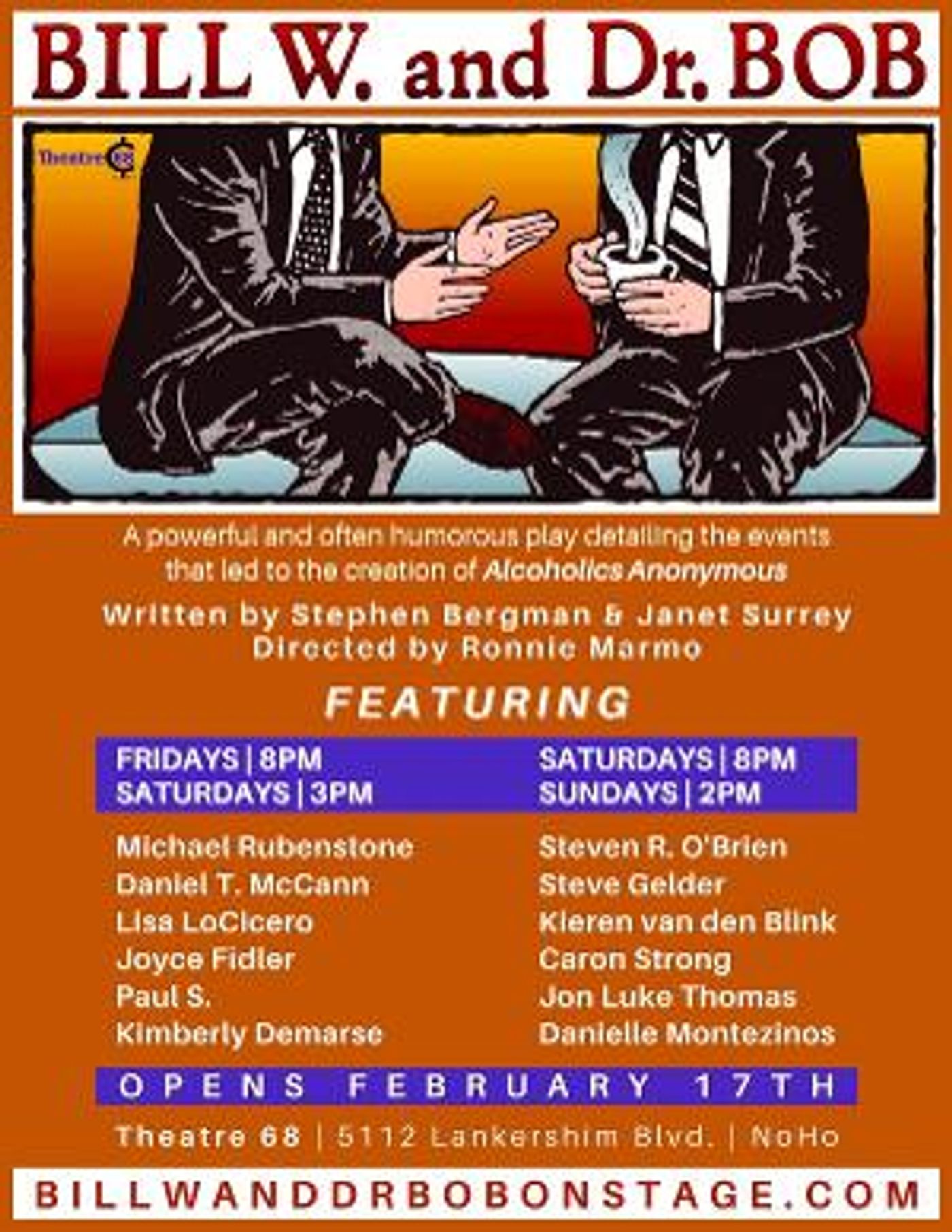 BILL W. AND DR. BOB to Return to Theatre 68 Arts Complex This Month  Image