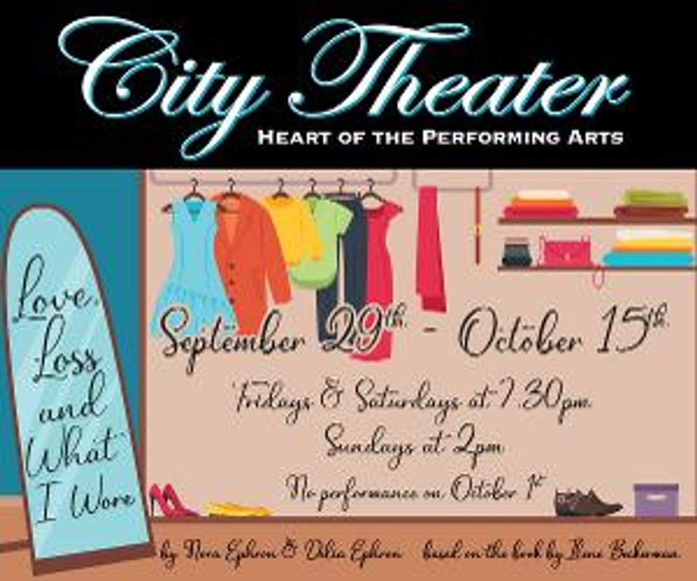 LOVE, LOSS, AND WHAT I WORE Comes to City Theater in Biddeford  Image