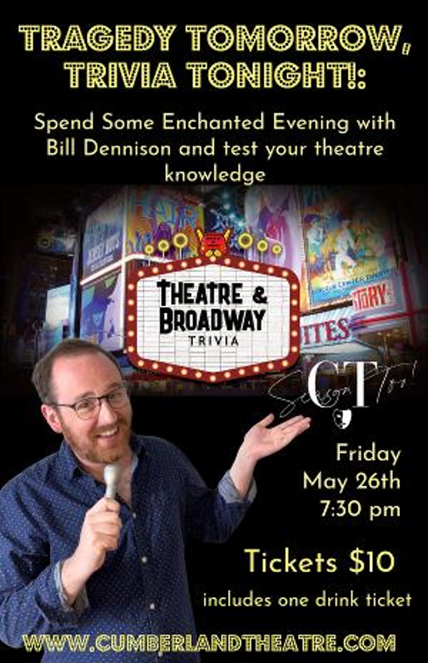 The Cumberland Theatre Season Too! to Present TRAGEDY TOMORROW, TRIVIA TONIGHT  Image