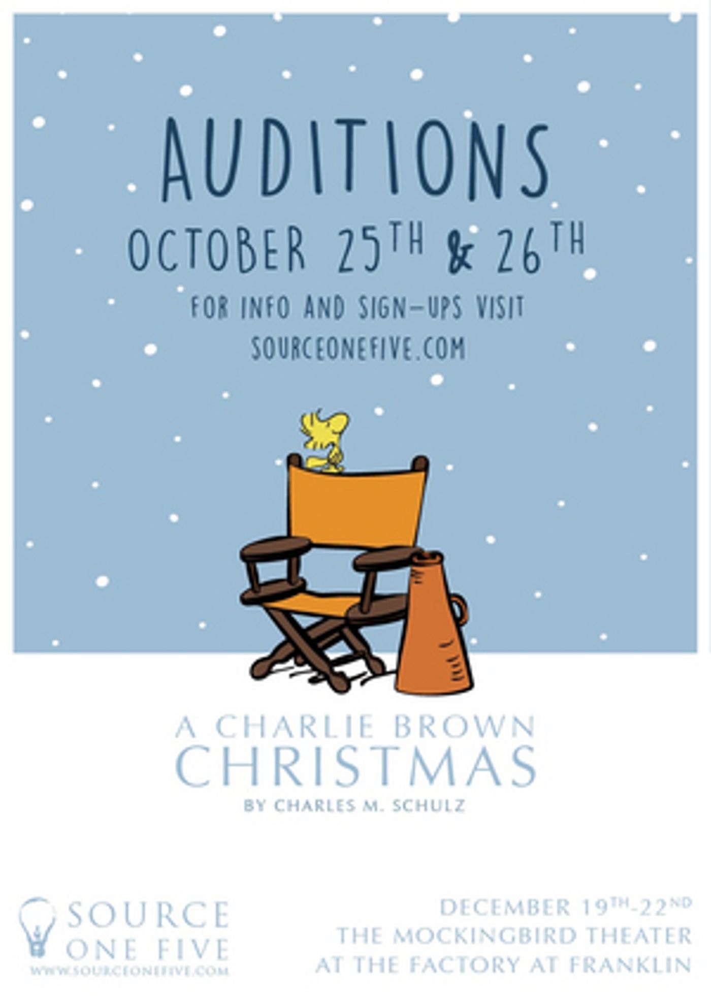 Source One Five Announces Auditions For A CHARLIE BROWN CHRISTMAS  Image