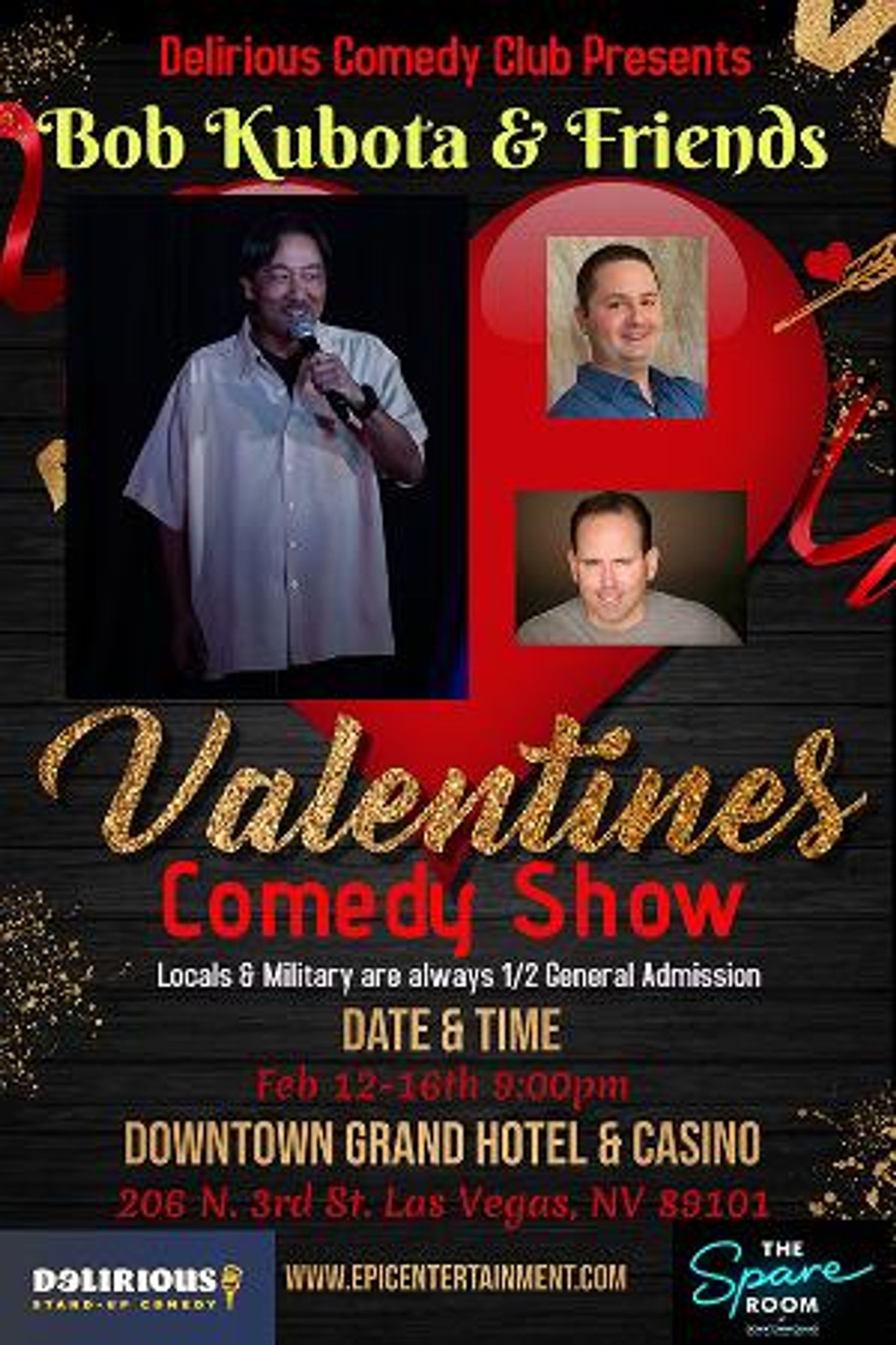 Las Vegas Celebrates Valentine's Day With Laughter At Delirious Comedy Club  Image