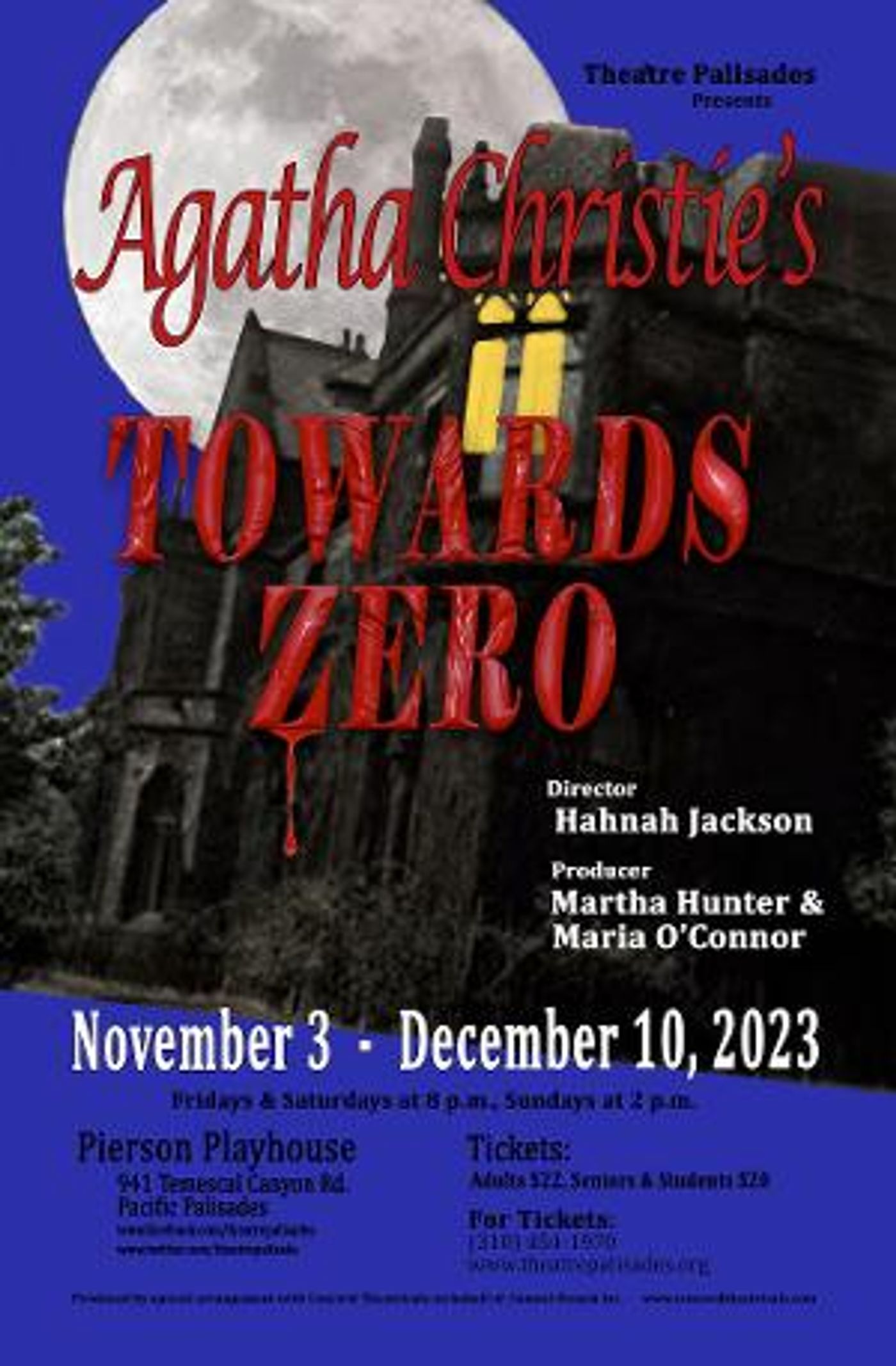 Theatre Palisades Presents TOWARDS ZERO  Image
