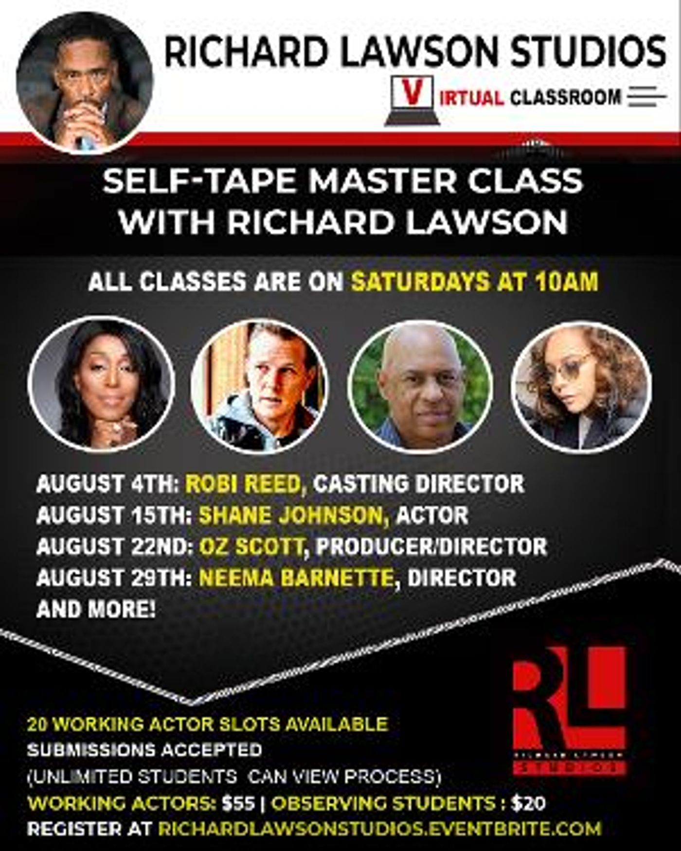 The Richard Lawson Studios Launches Master Class Series  Image