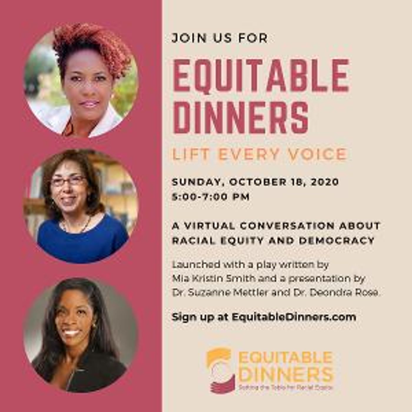 EQUITABLE DINNERS: LIFT EVERY VOICE Series Presents Dr. Suzanne Mettler, Dr. Deondra Rose and More  Image