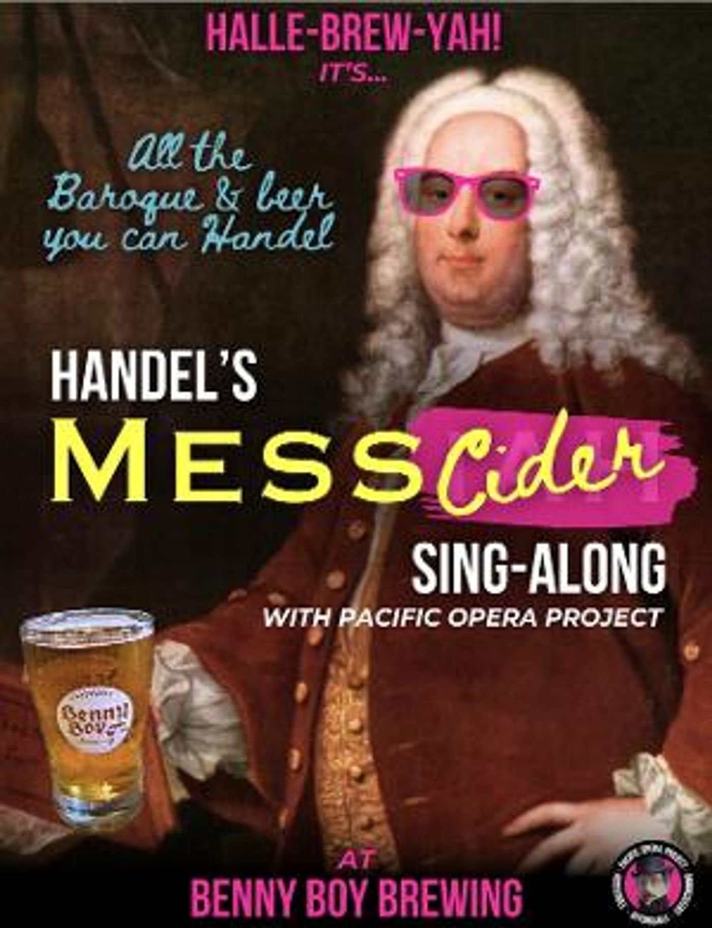 Pacific Opera Project Presents HANDEL'S MESS-CIDER SING-A-LONG At Benny Boy Brewing On December 11  Image