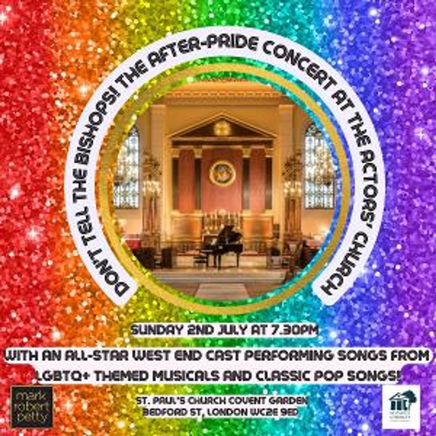 DON'T TELL THE BISHOPS: AN AFTER PRIDE PARTY to Play The Actors' Church in July  Image