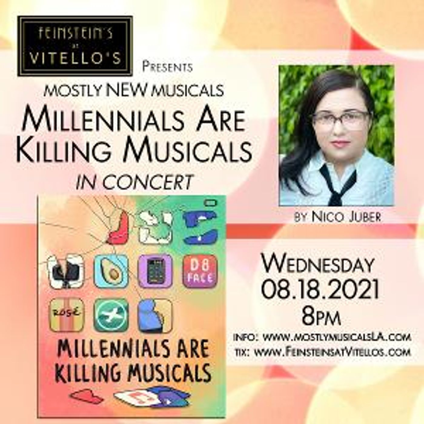 MostlyNEWmusicals Presents Nico Juber's MILLENNIALS ARE KILLING MUSICALS At Feinstein's At Vitello's  Image