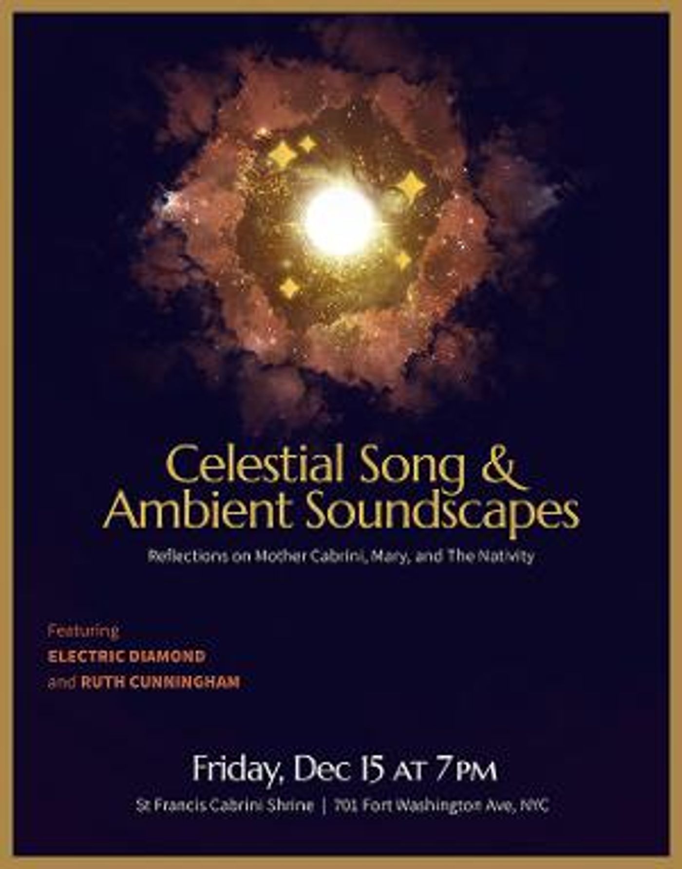 Ruth Cunningham Joins Electric Diamond For A Christmas Concert At The St. Frances Cabrini Shrine  Image