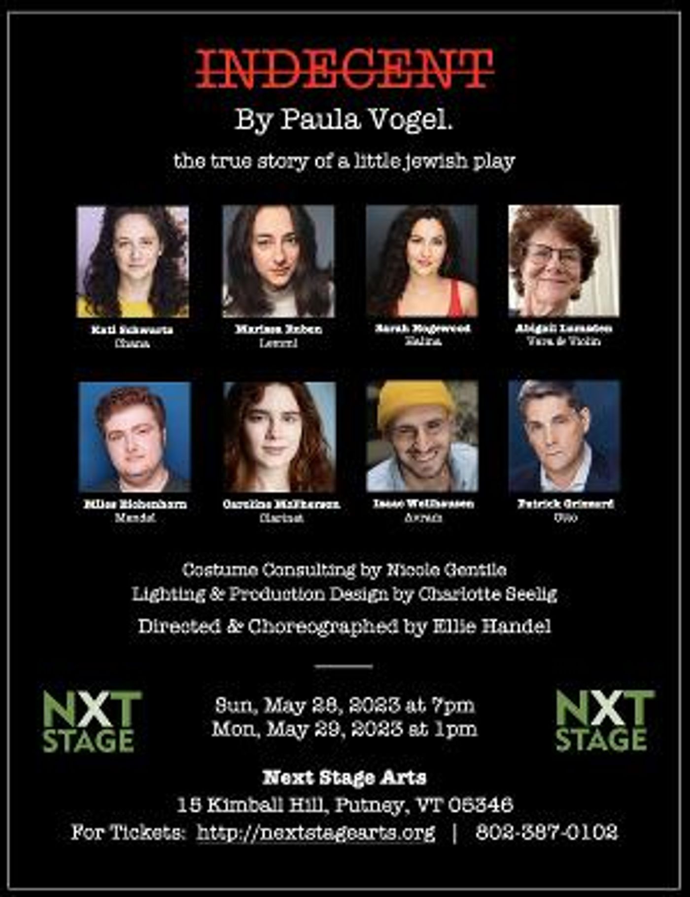 Paula Vogel's INDECENT Kicks Off Jewish Heritage Month At Next Stage Arts  Image
