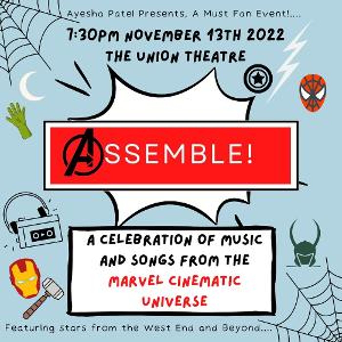West End Stars Headline ASSEMBLE! A Celebration Of Music And Songs From The Marvel Cinematic Universe  Image