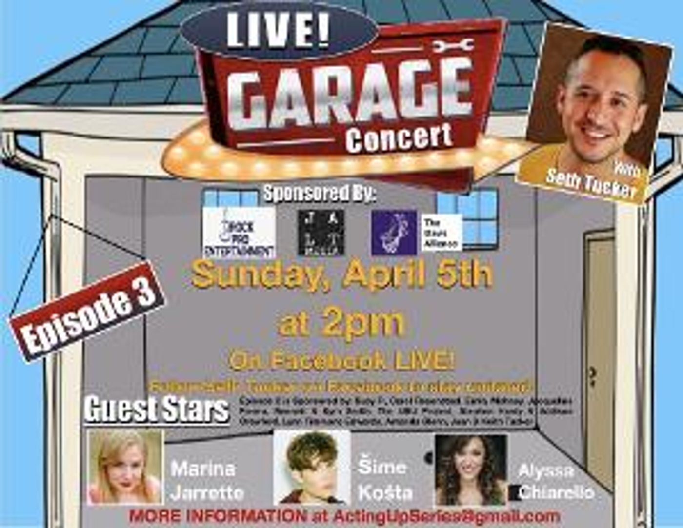 Alyssa Chiarello, Marina Jarrette, and Sime Kosta Join Episode 3 of Garage Concert LIVE! on Facebook  Image