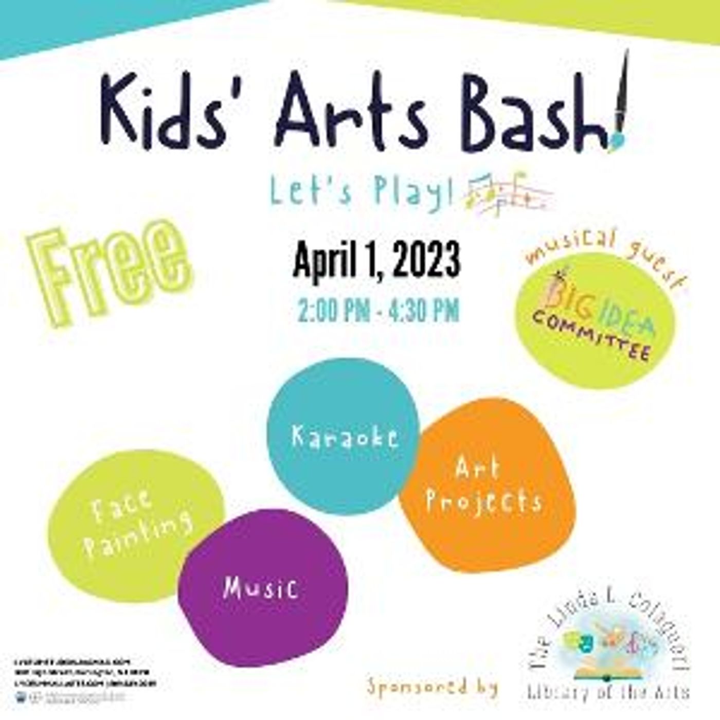 Lyceum Hall Center of the Arts to Host Kids' Arts Bash With Crafts, Karaoke, Face Painting And More  Image
