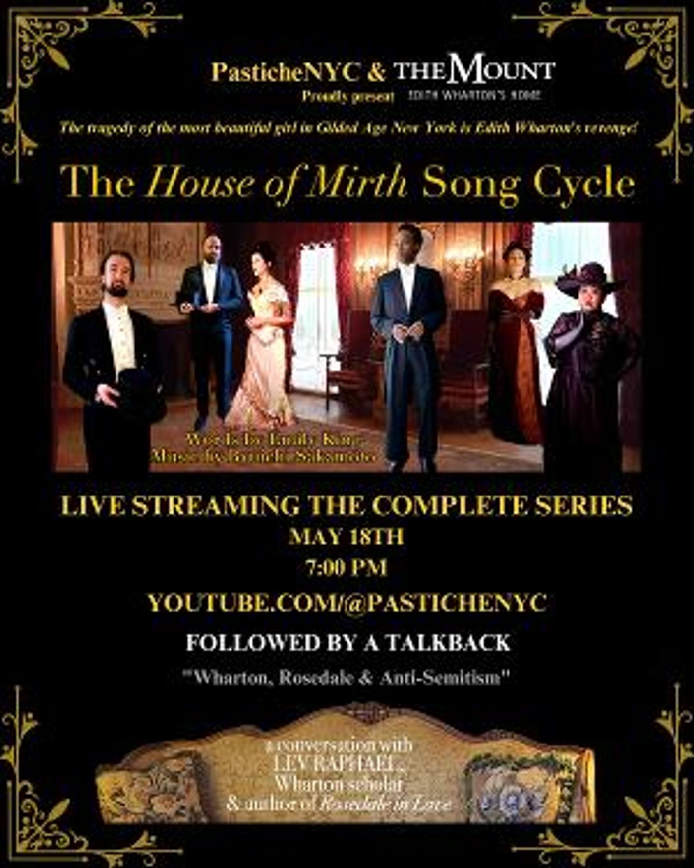 PasticheNYC and The Mount to Live Stream THE HOUSE OF MIRTH Song Cycle This Month  Image