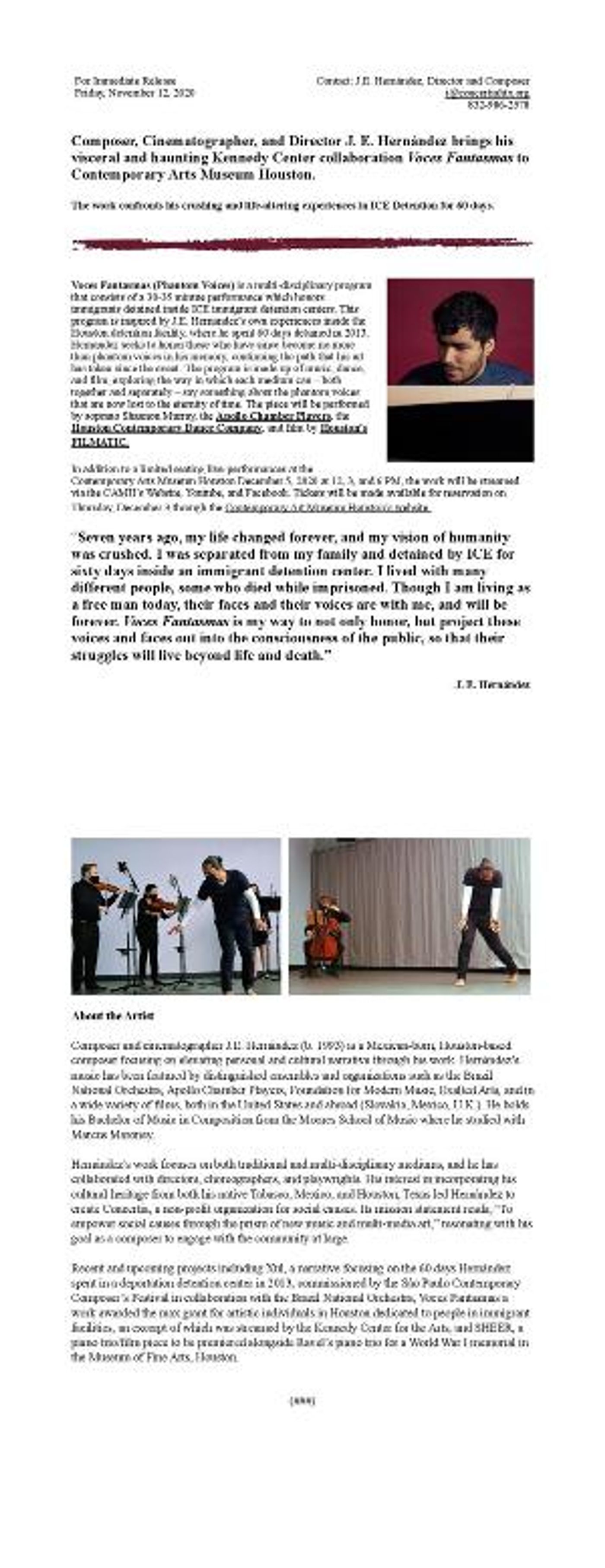 J.E. Hernandez Brings VOCES FANTASMAS To Contemporary Arts Museum Houston  Image