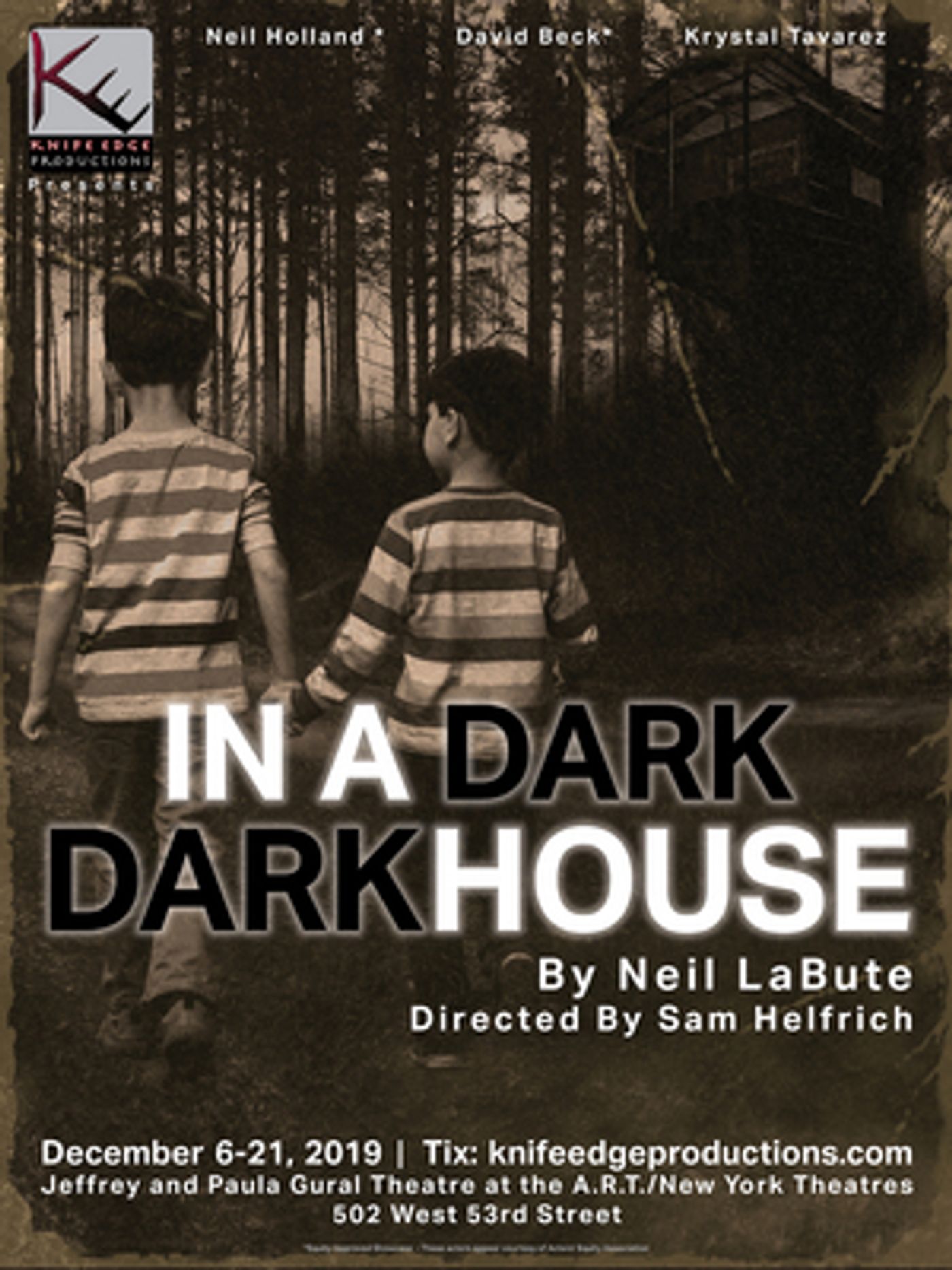 Knife Edge Productions To Present Neil LaBute's IN A DARK DARK HOUSE  Image