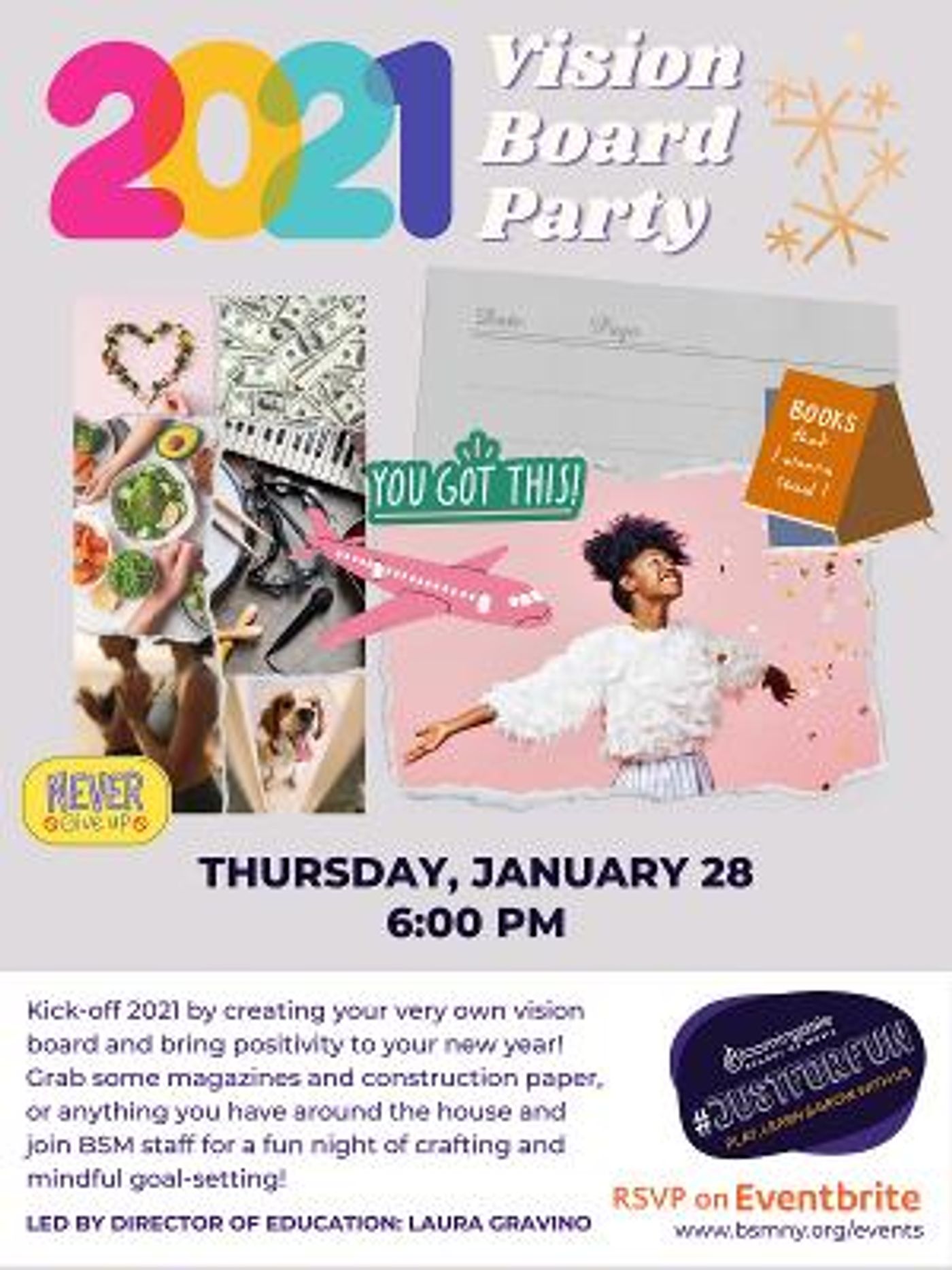 Bloomingdale School Of Music Announces Virtual #JUSTFORFUN Vision Board Party  Image