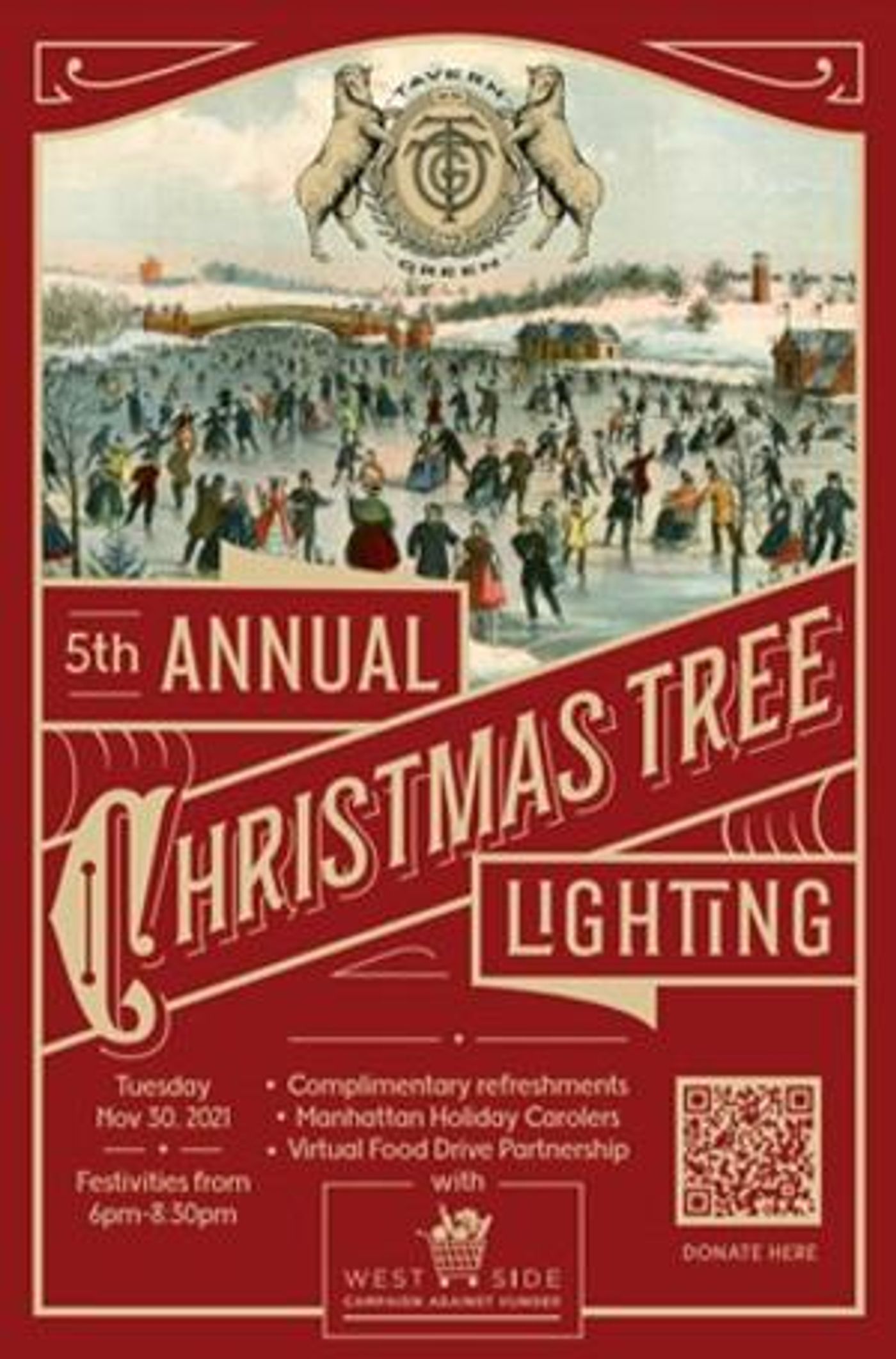 Tavern On The Green Hosts Annual Tree Lighting Ceremony On November 30th  Image