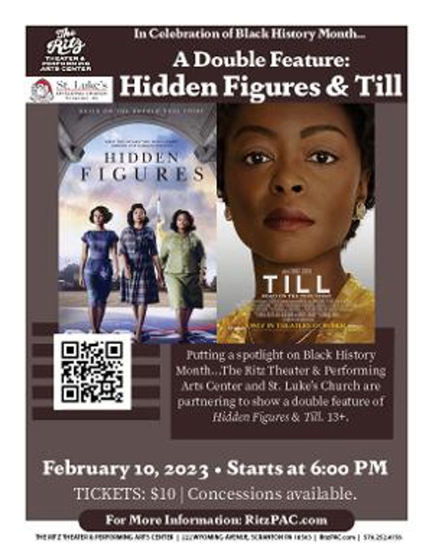 The Ritz Theater & Performing Arts Center and St. Luke's Church Partner To Screen A Double Bill: HIDDEN FIGURES & TILL  Image
