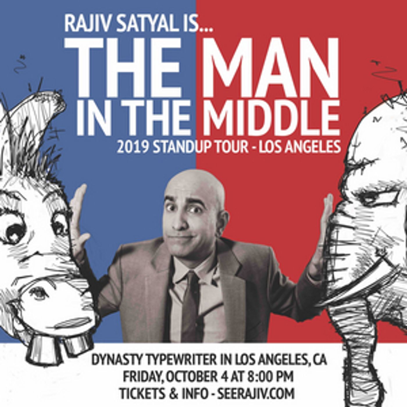 Comedian Rajiv Satyal To Bring THE MAN IN THE MIDDLE To New Dynasty Typewriter, 10/4  Image