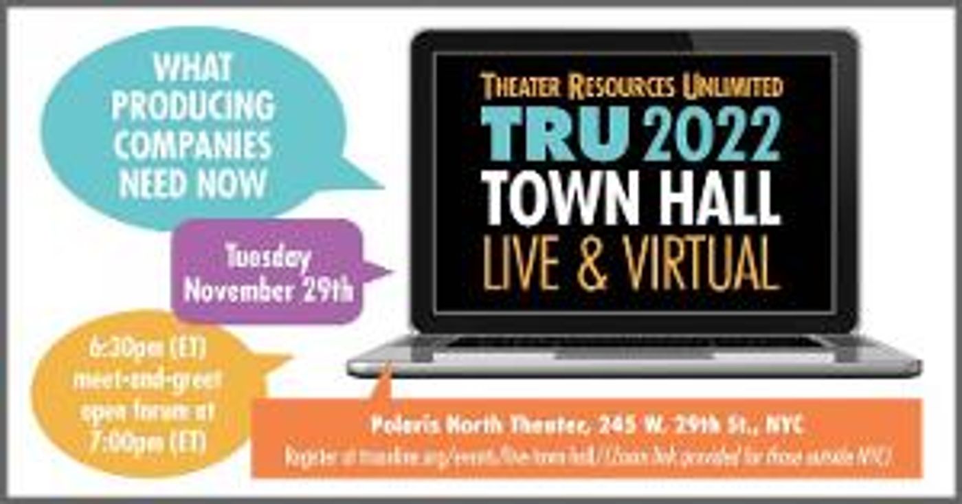 Theater Resources Unlimited To Host TRU Town Hall: Gender Parity. Are We There Yet?  Image