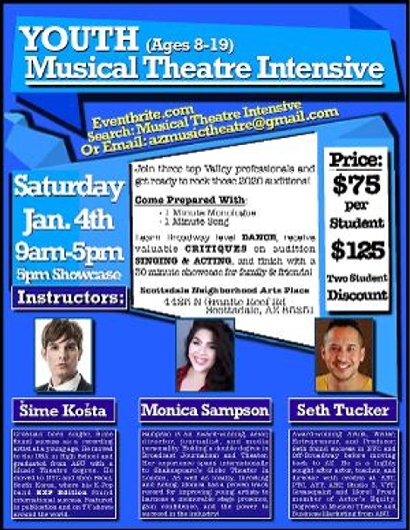 Join the YOUTH Musical Theatre Intensive  Image