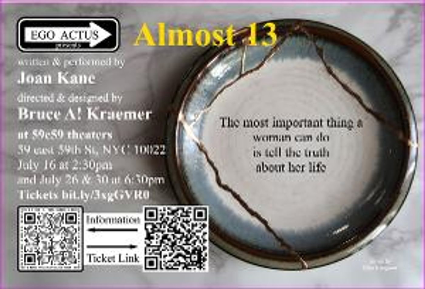 ALMOST 13 to be Presented in the East to Edinburgh Festival at 59e59 Theaters This Month  Image